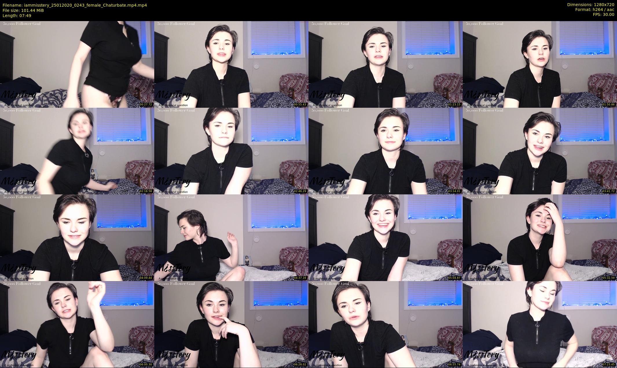 iammisstery — 8 minute Chaturbate female cam show recording, 720p, Jan 25, 2020