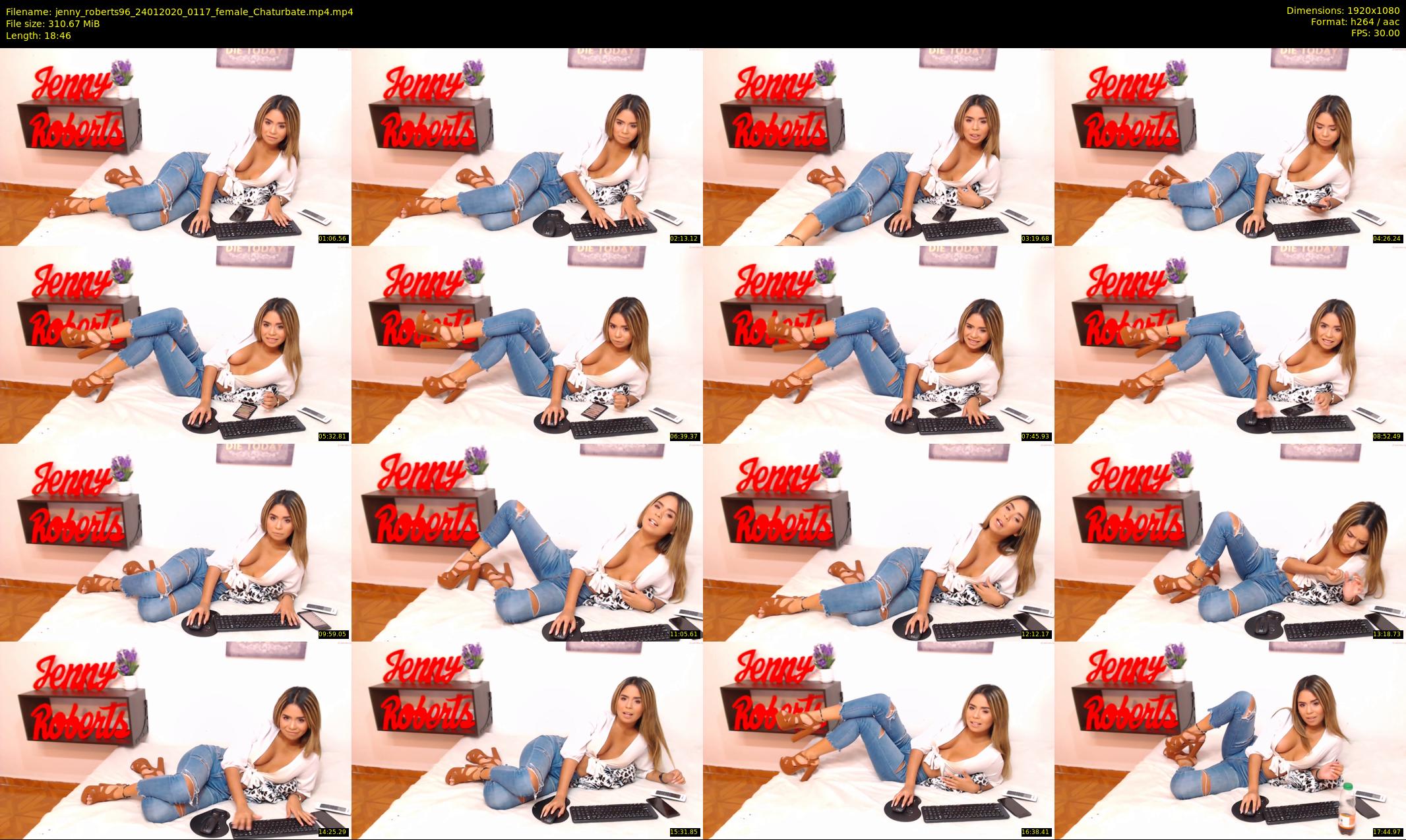 jenny_roberts96 — 19 minute Chaturbate female cam show recording, 1080p, Jan 24, 2020