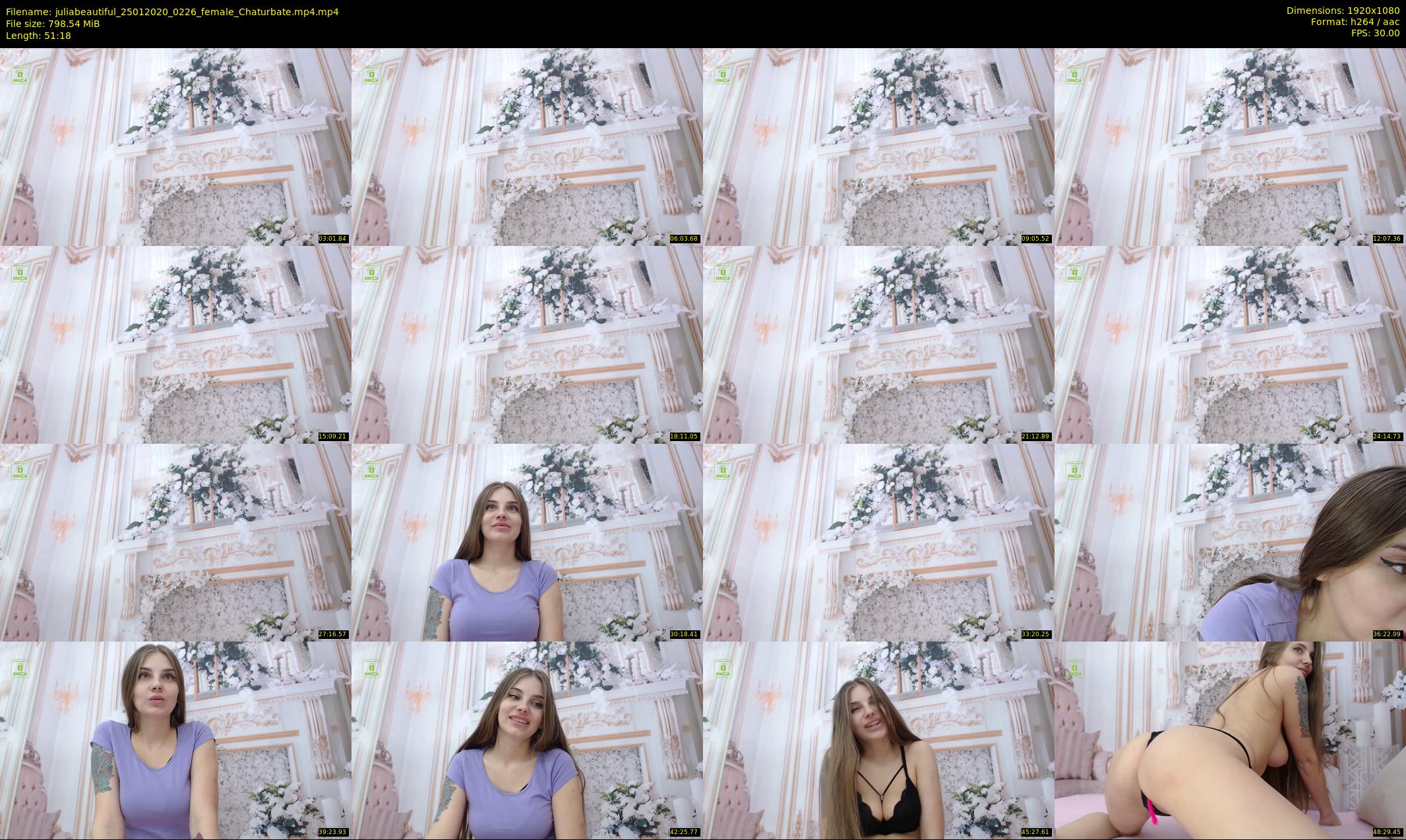 juliabeautiful — 52 minute Chaturbate female cam show recording, 1080p, Jan 25, 2020