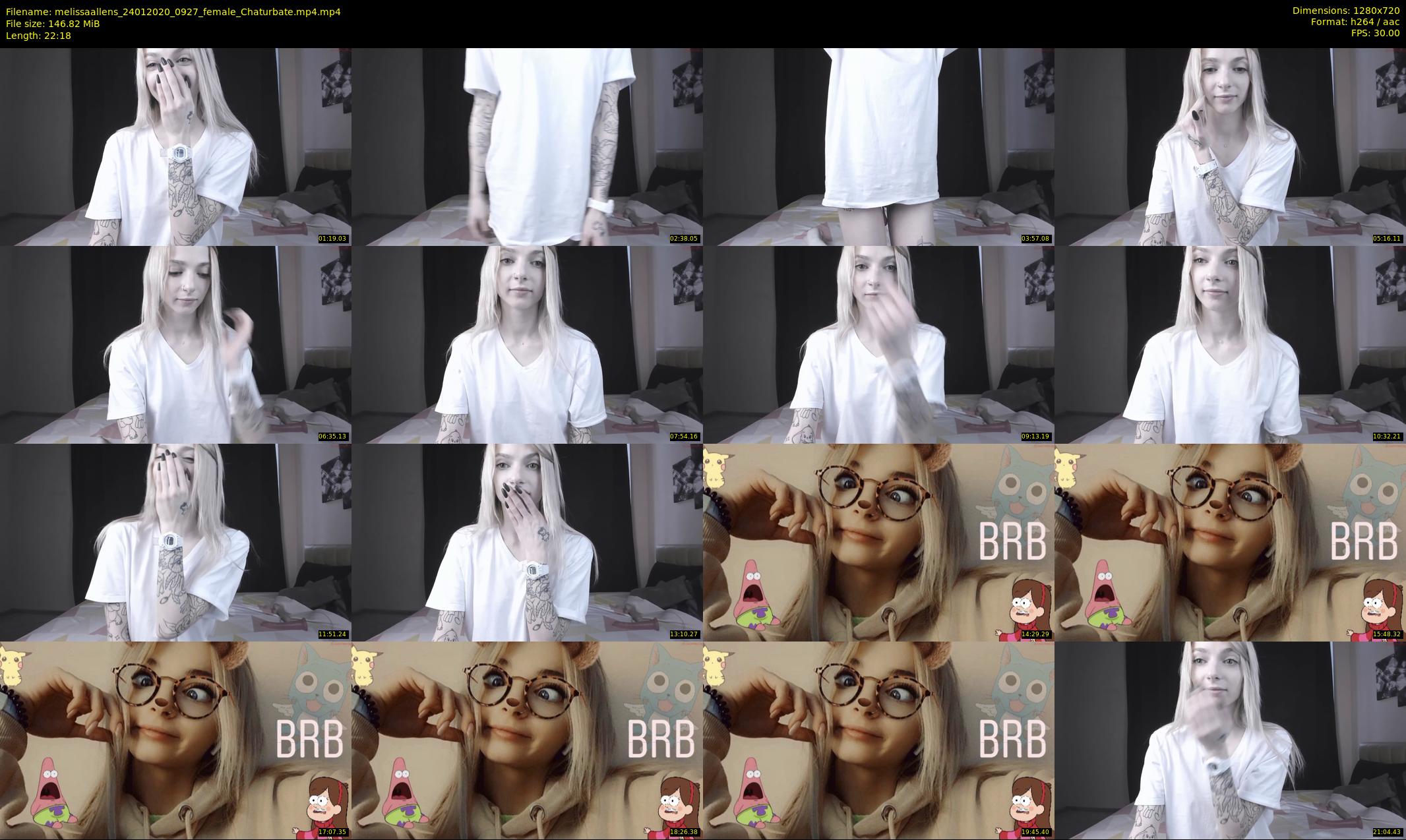 melissaallens — 23 minute Chaturbate female cam show recording, 720p, Jan 24, 2020