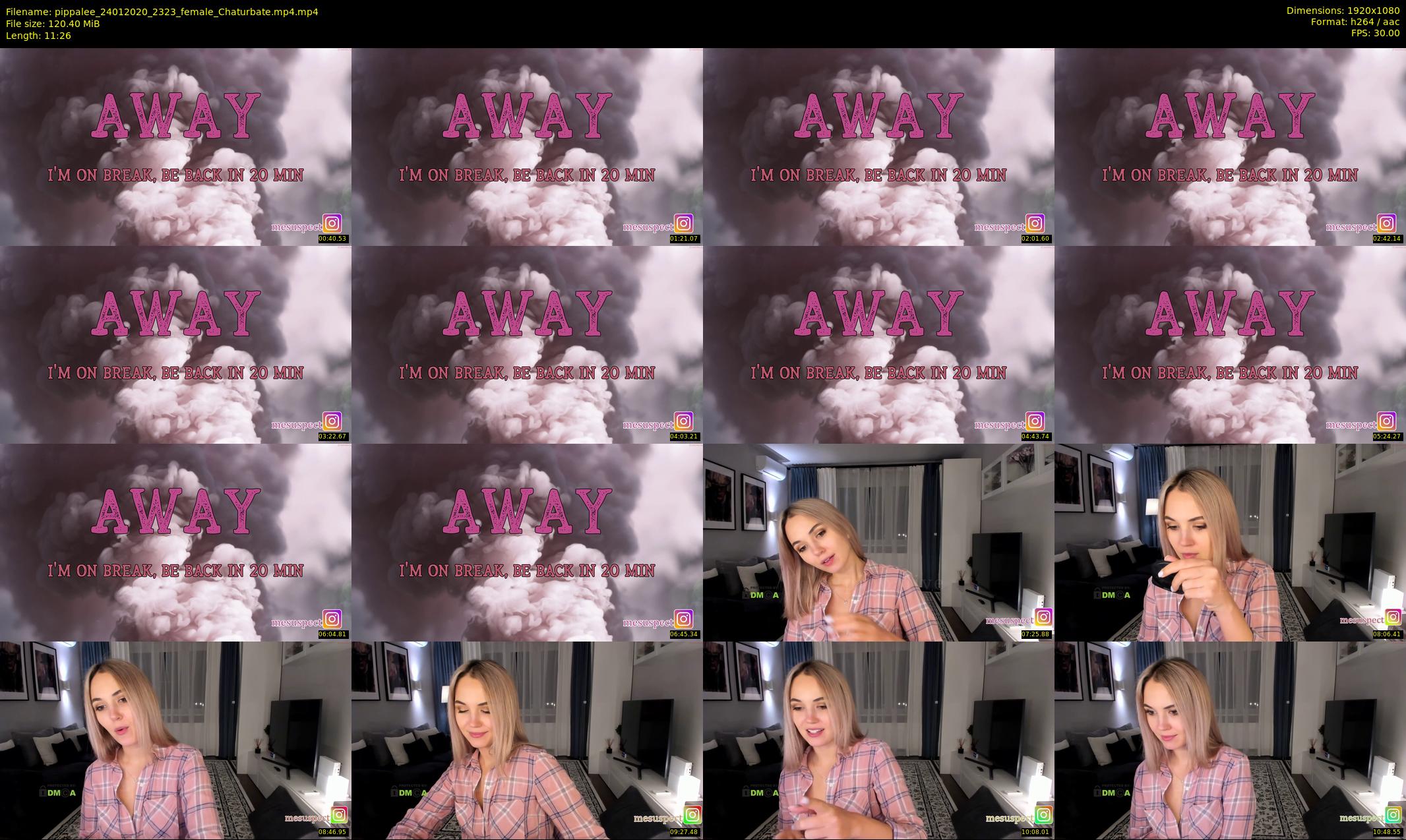 pippalee — 12 minute Chaturbate female cam show recording, 1080p, Jan 24, 2020
