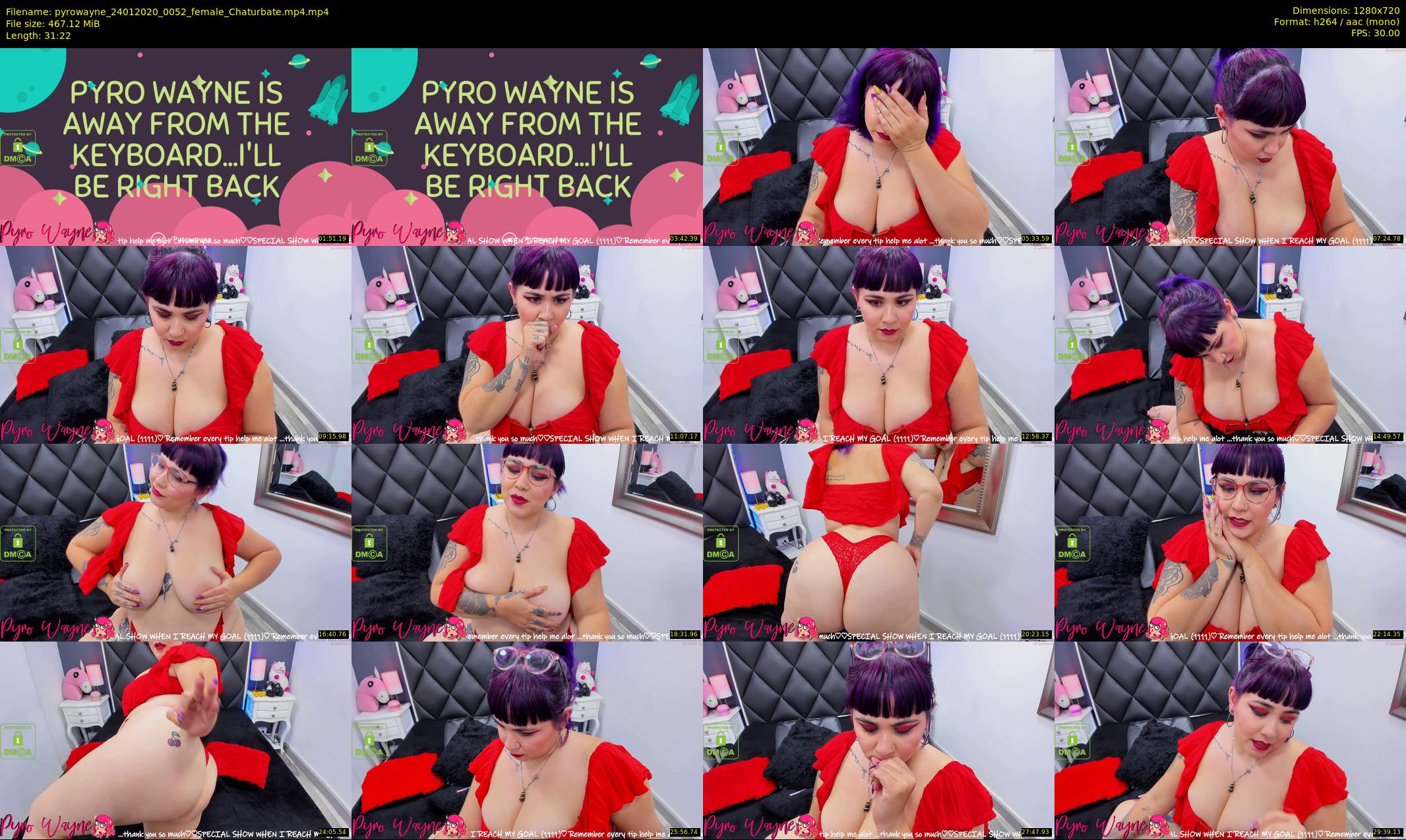 pyrowayne — 32 minute Chaturbate female cam show recording, 720p, Jan 24, 2020