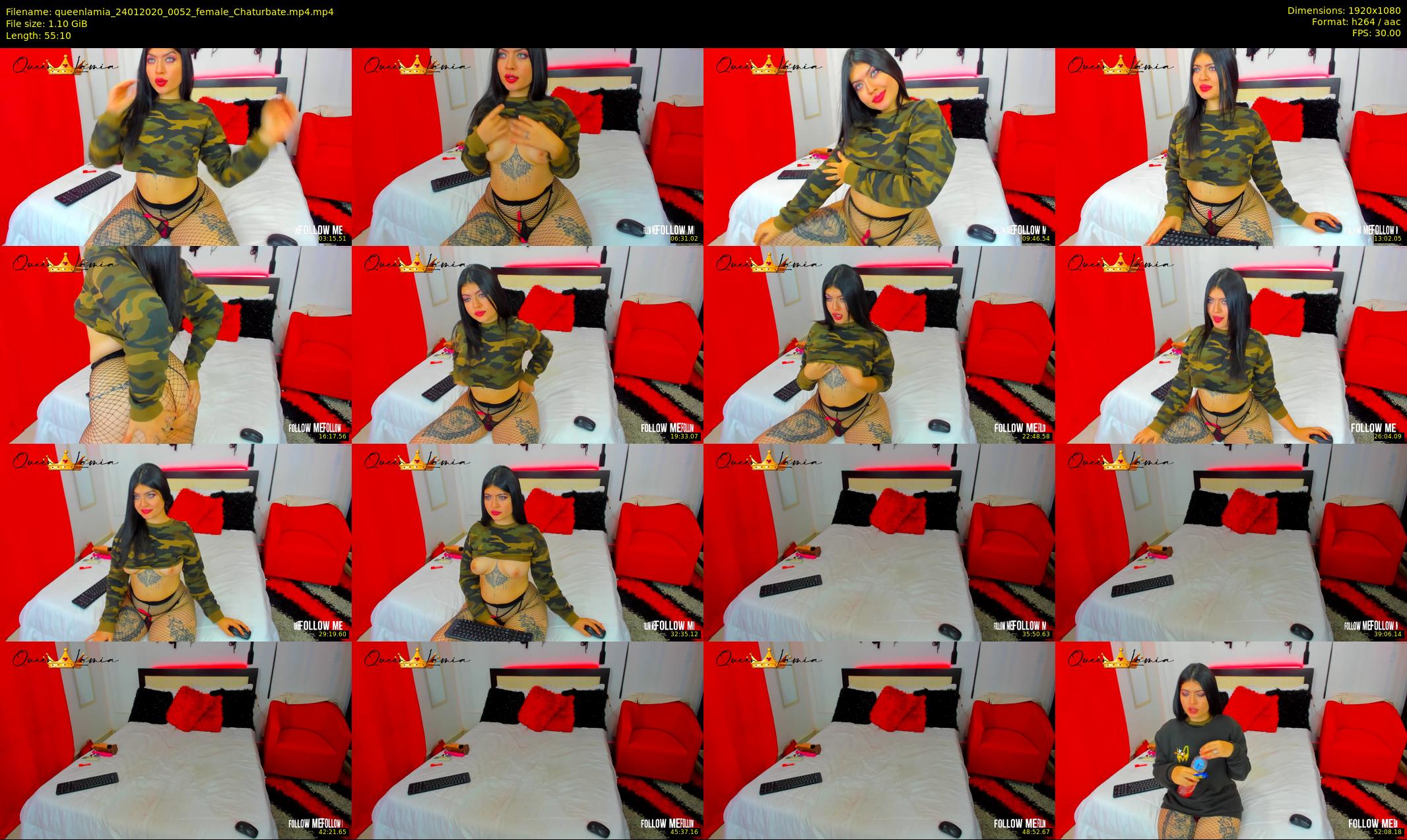 queenlamia — 56 minute Chaturbate female cam show recording, 1080p, Jan 24, 2020
