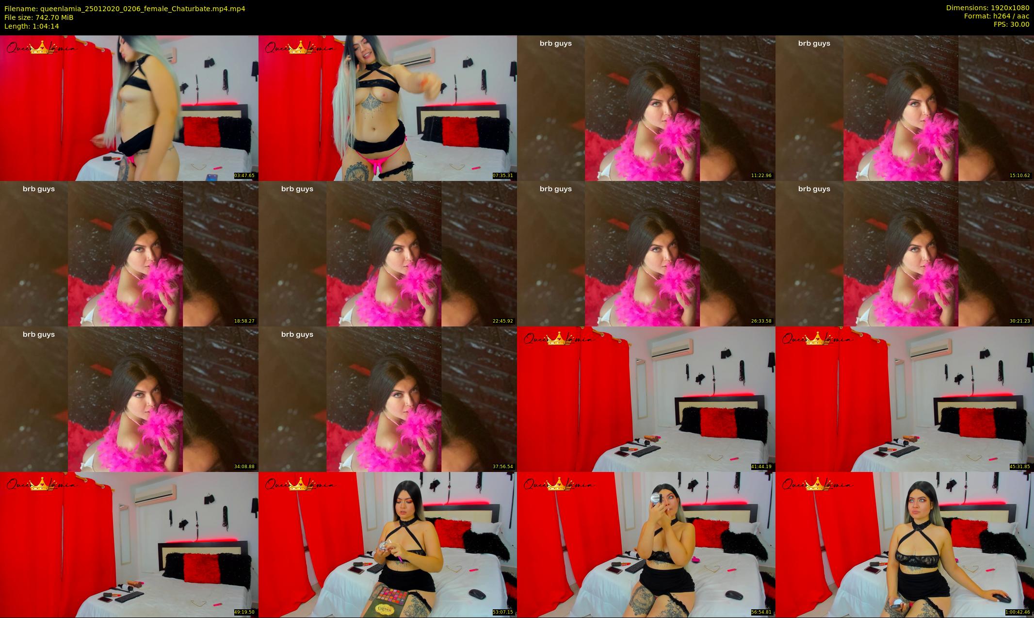 queenlamia — 65 minute Chaturbate female cam show recording, 1080p, Jan 25, 2020