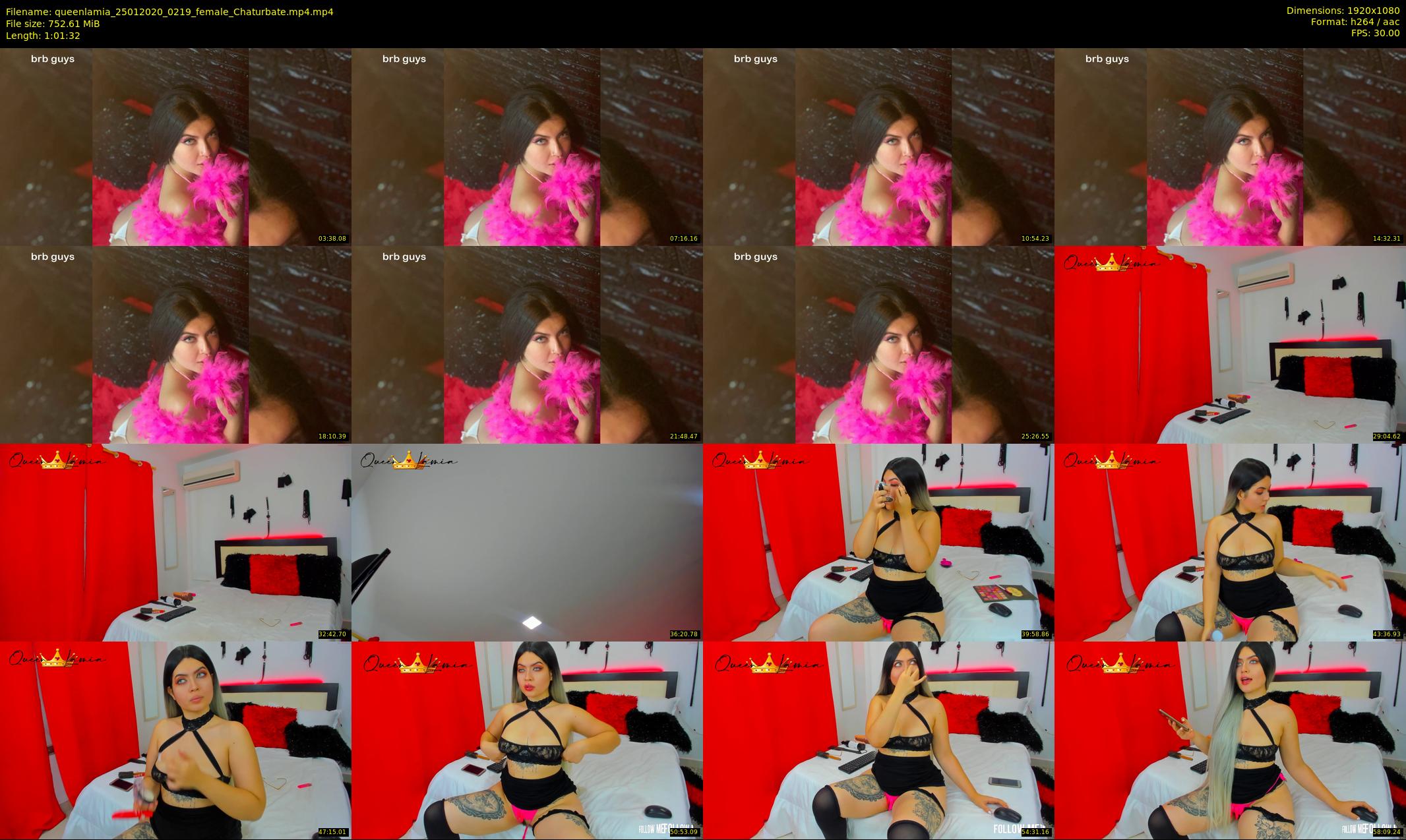 queenlamia — 62 minute Chaturbate female cam show recording, 1080p, Jan 25, 2020