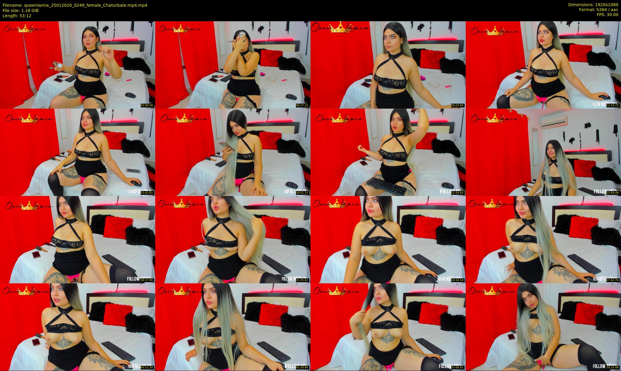 queenlamia — 54 minute Chaturbate female cam show recording, 1080p, Jan 25, 2020