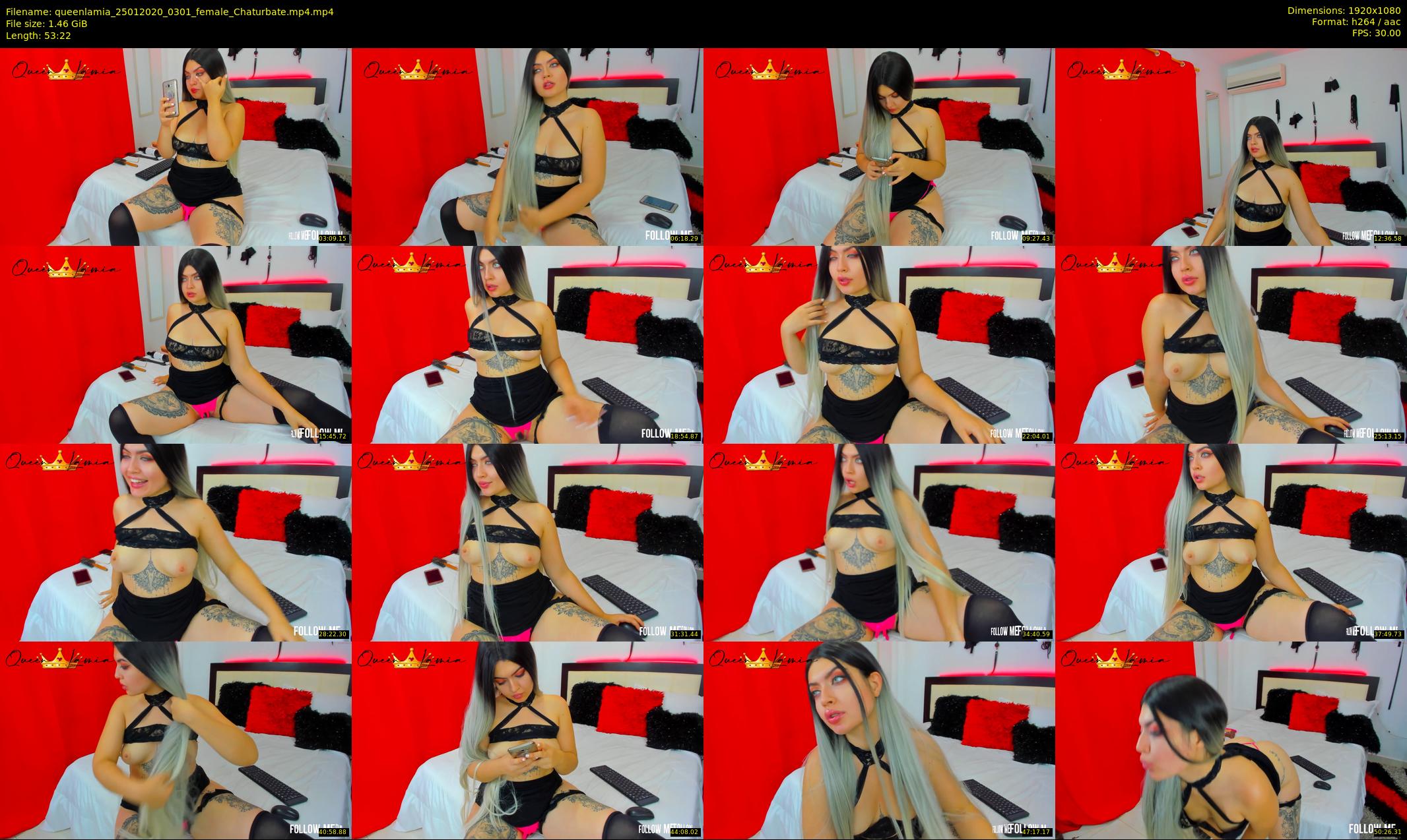 queenlamia — 54 minute Chaturbate female cam show recording, 1080p, Jan 25, 2020