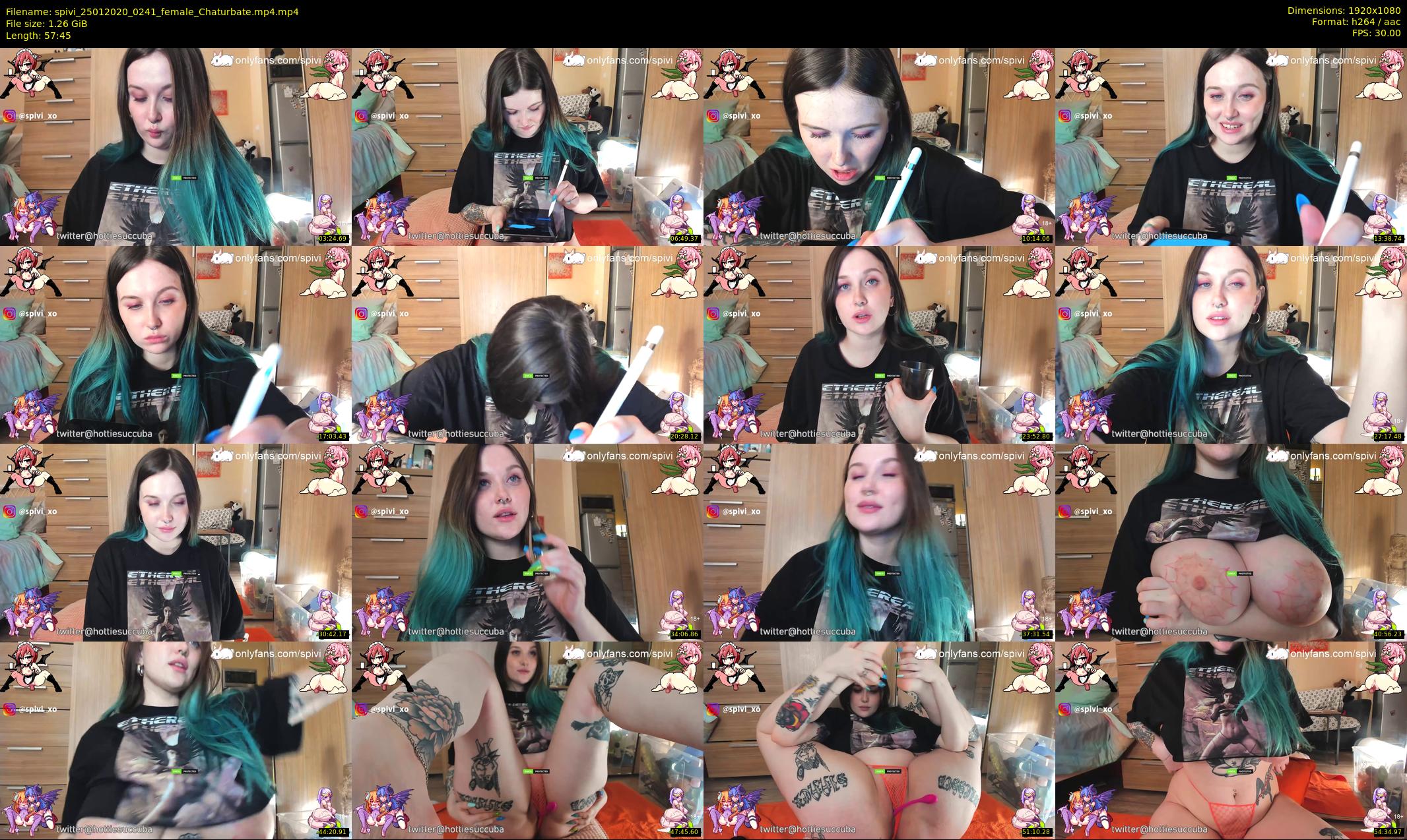 spivi — 58 minute Chaturbate female cam show recording, 1080p, Jan 25, 2020