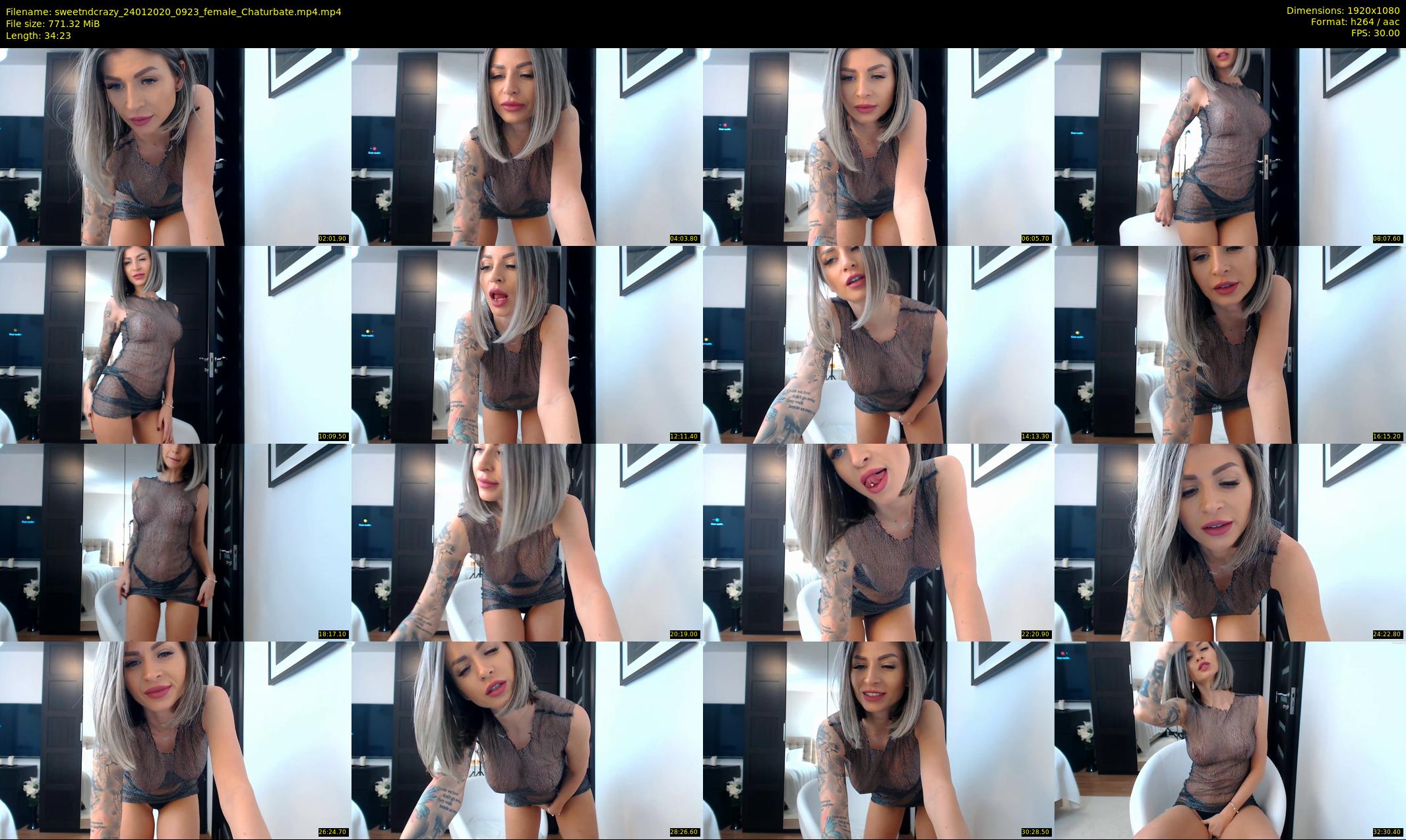 sweetndcrazy — 35 minute Chaturbate female cam show recording, 1080p, Jan 24, 2020
