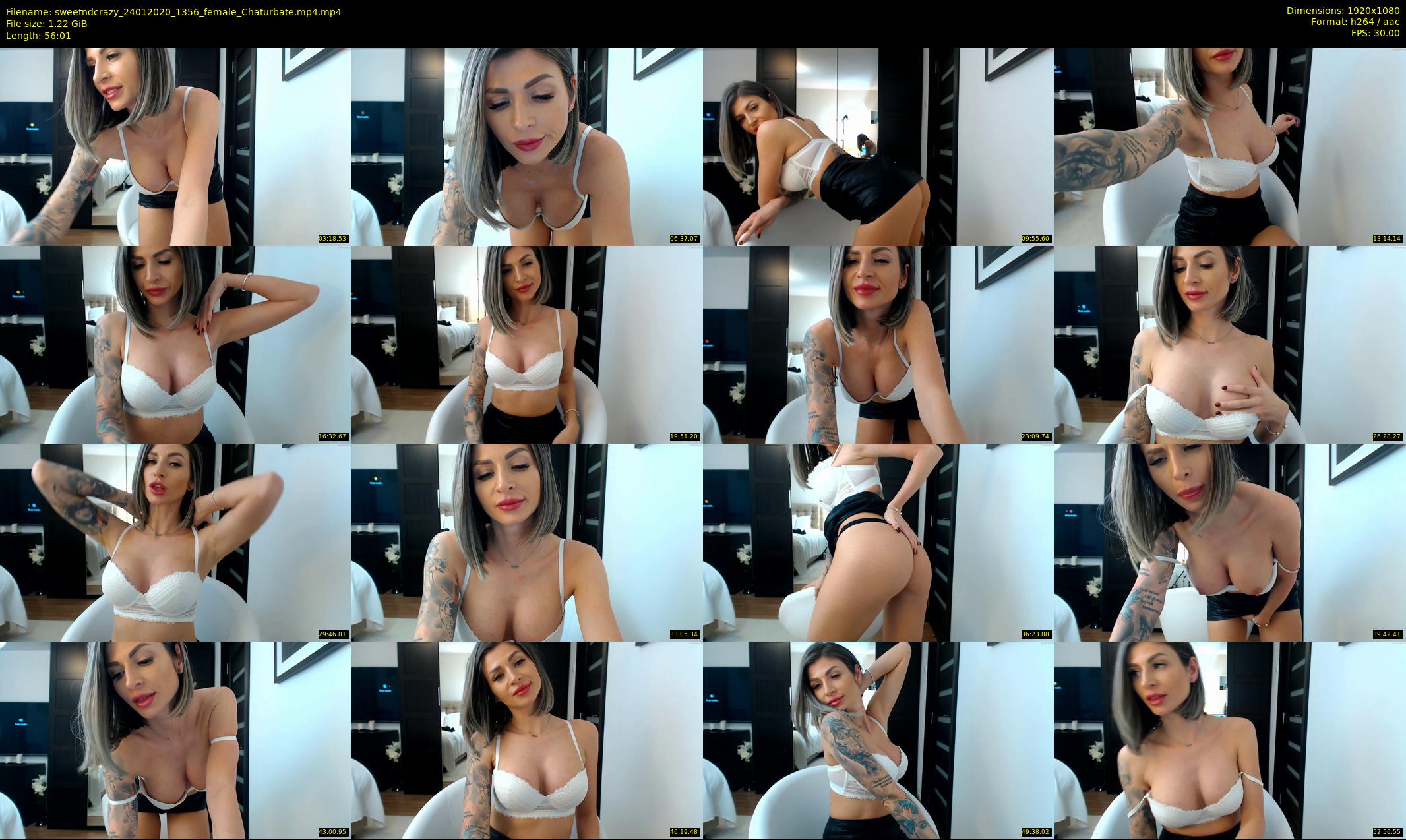 sweetndcrazy — 57 minute Chaturbate female cam show recording, 1080p, Jan 24, 2020