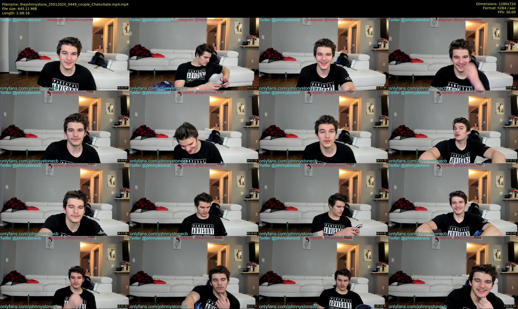 thejohnnystone — 69 minute Chaturbate male cam show recording, 720p, Jan 25, 2020