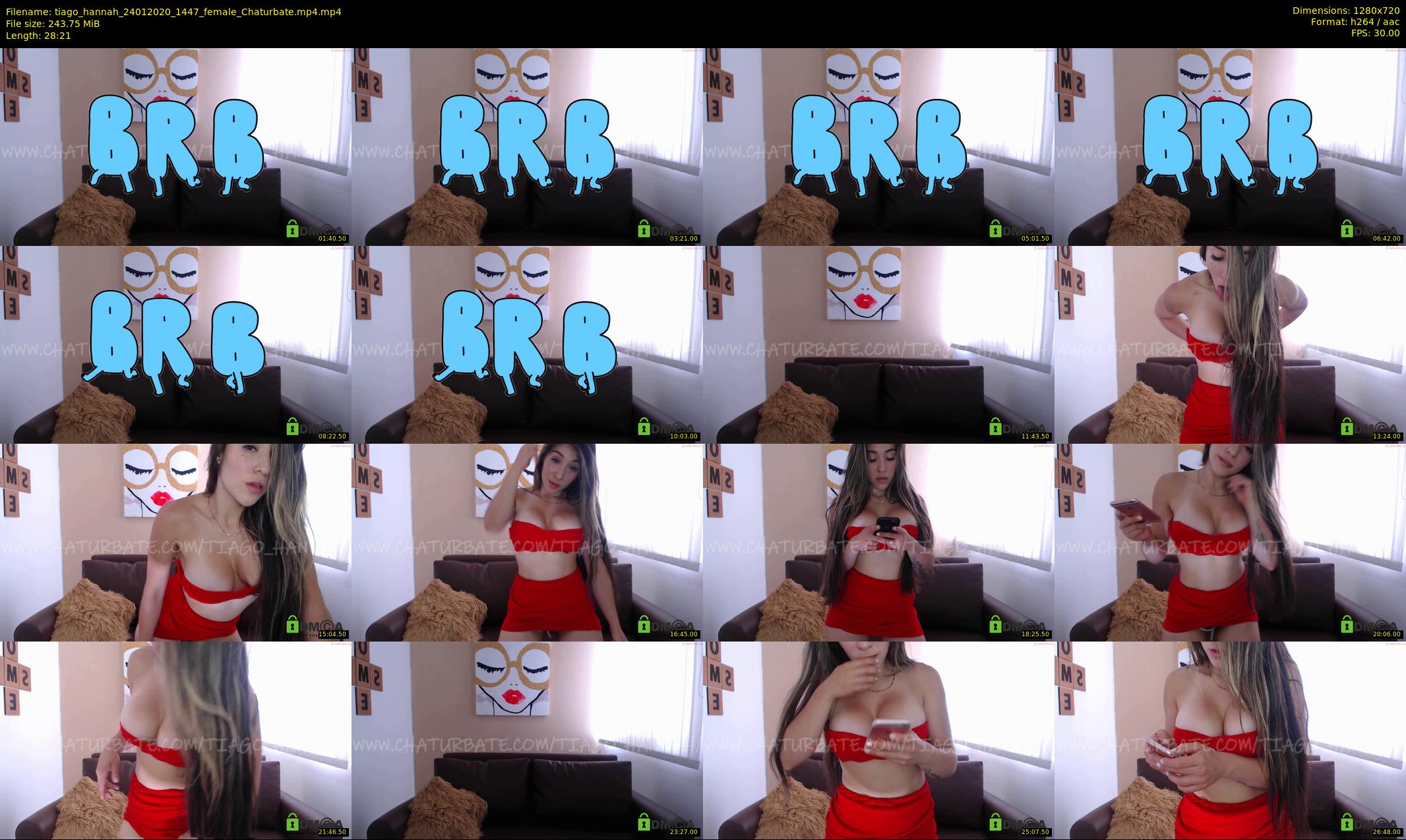 tiago_hannah — 29 minute Chaturbate couple cam show recording, 720p, Jan 24, 2020