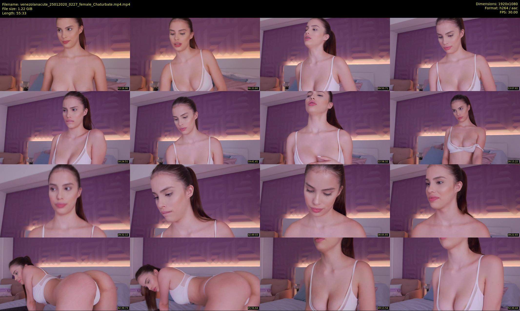 venezolanacute — 56 minute Chaturbate female cam show recording, 1080p, Jan 25, 2020