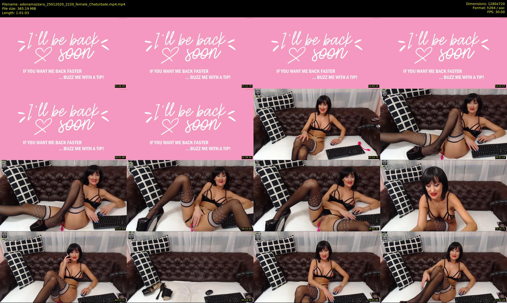 adonamazzara — 62 minute Chaturbate female cam show recording, 720p, Jan 25, 2020