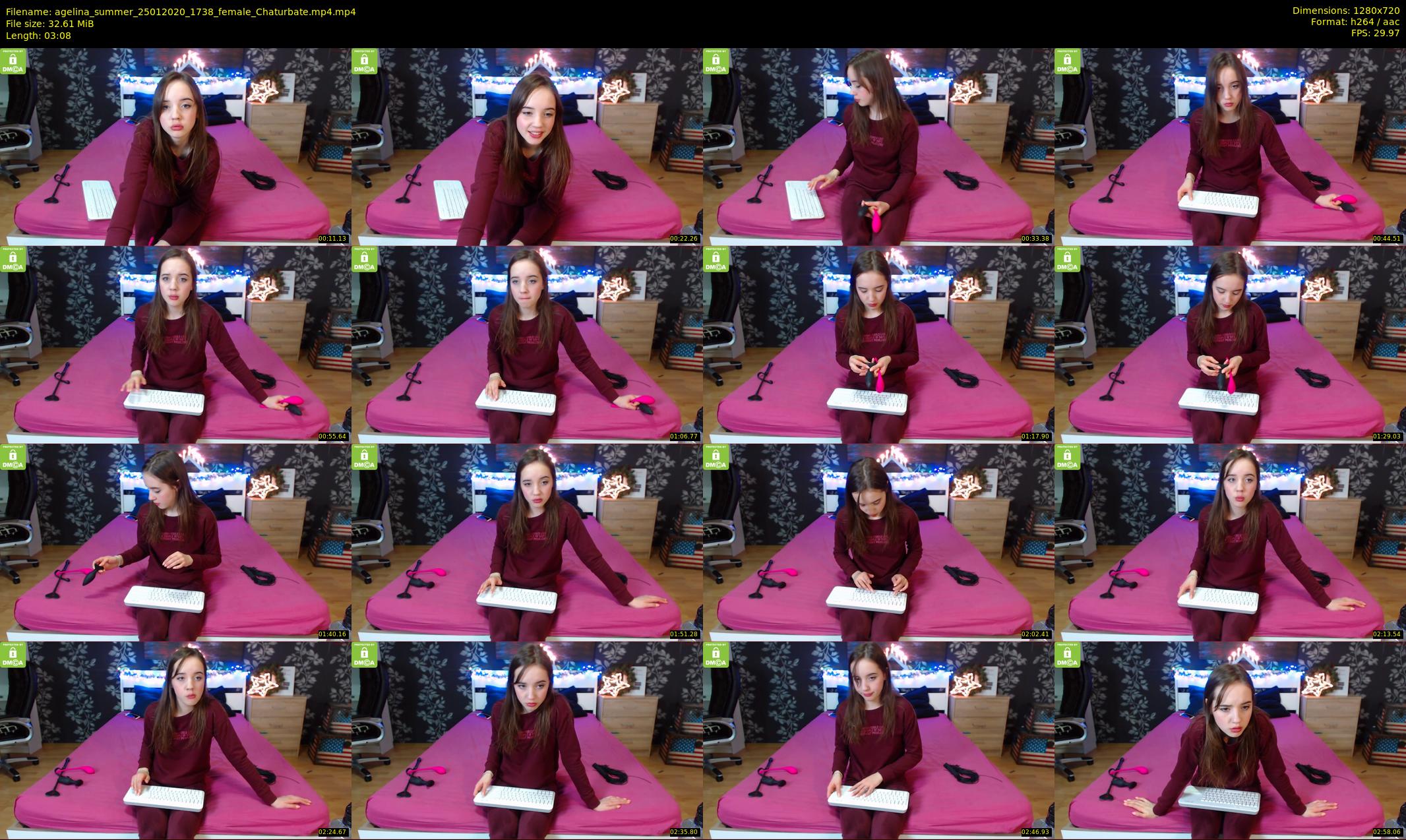 agelina_summer — 4 minute Chaturbate female cam show recording, 720p, Jan 25, 2020