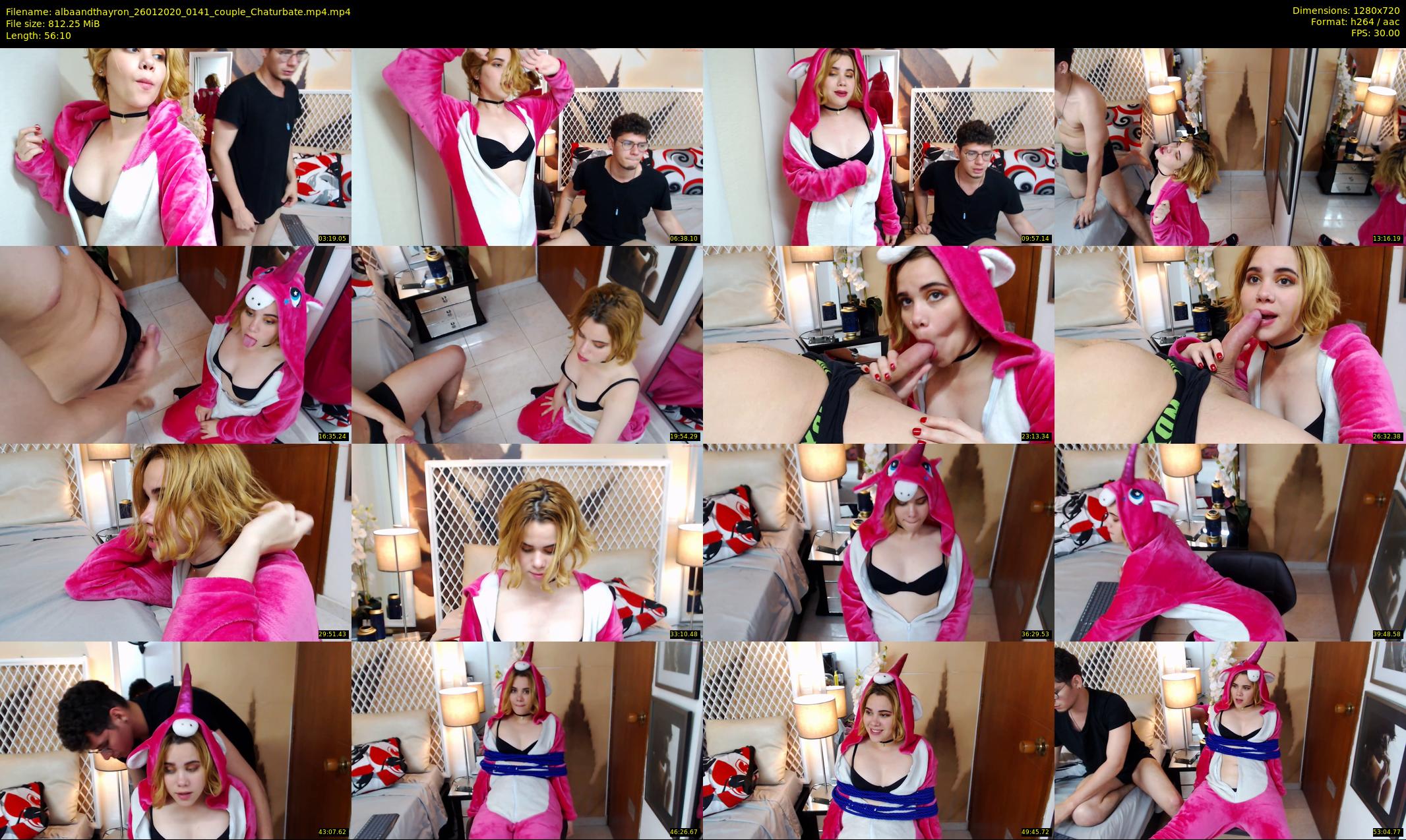 albaandthayron — 57 minute Chaturbate couple cam show recording, 720p, Jan 26, 2020
