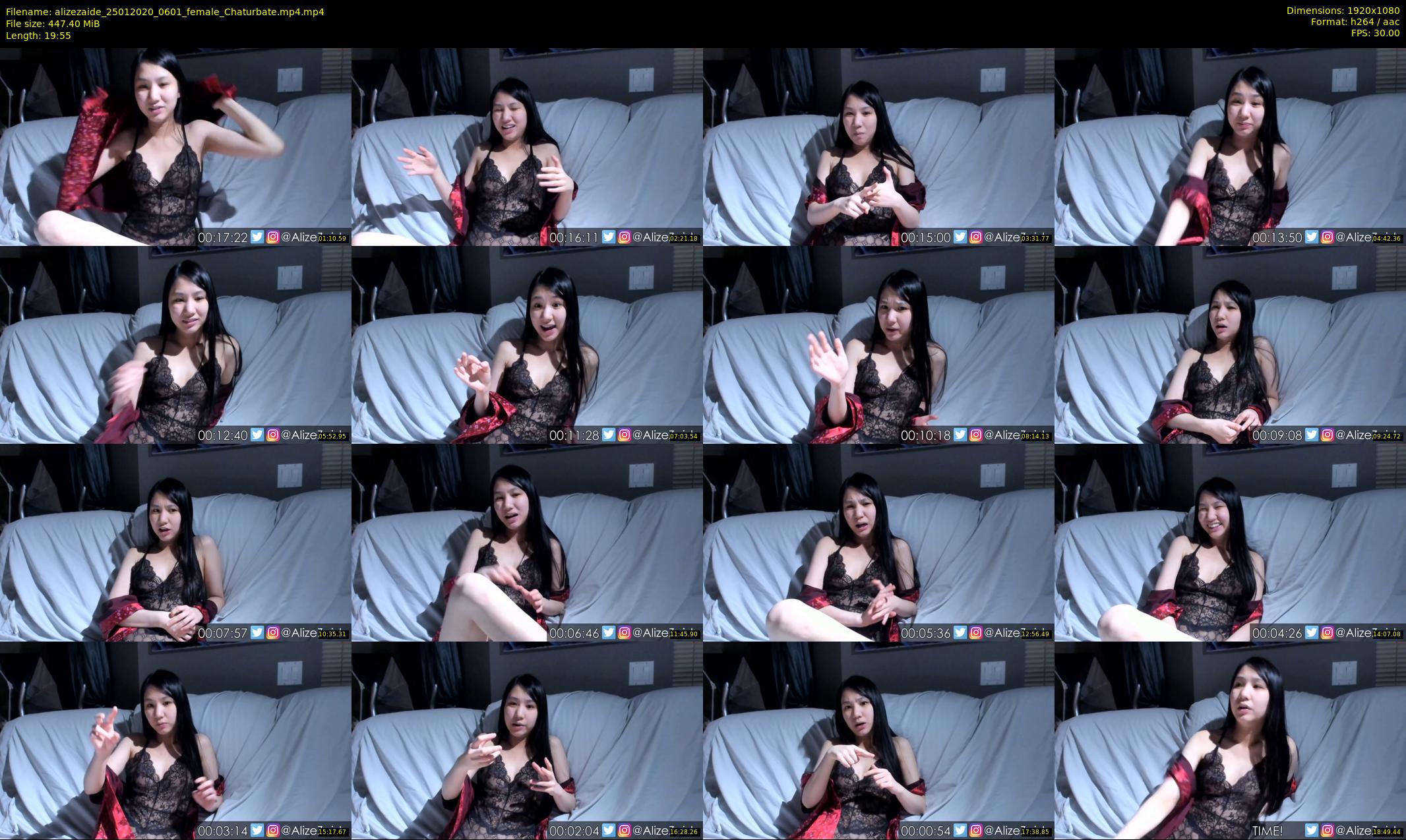 alizezaide — 20 minute Chaturbate female cam show recording, 1080p, Jan 25, 2020