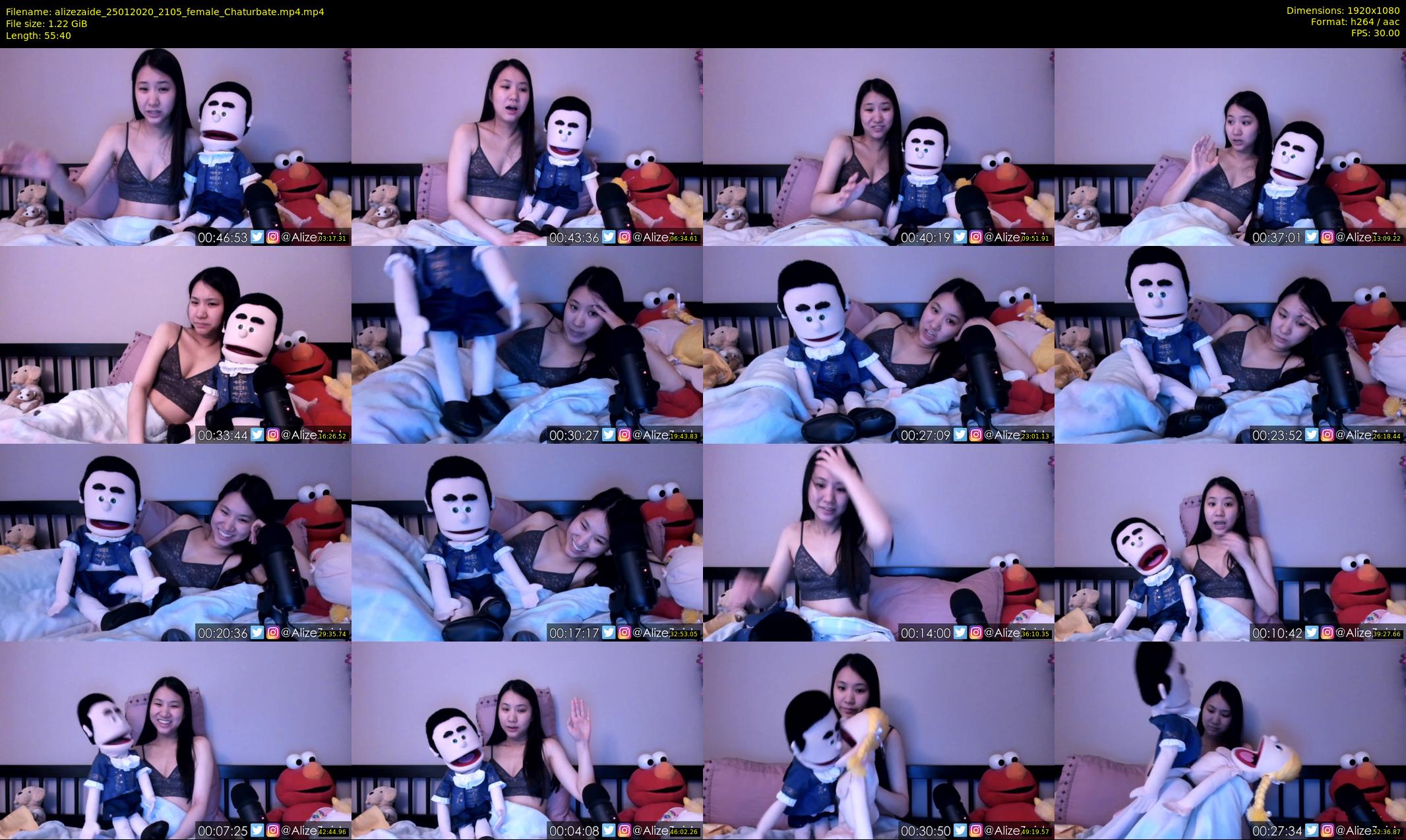 alizezaide — 56 minute Chaturbate female cam show recording, 1080p, Jan 25, 2020