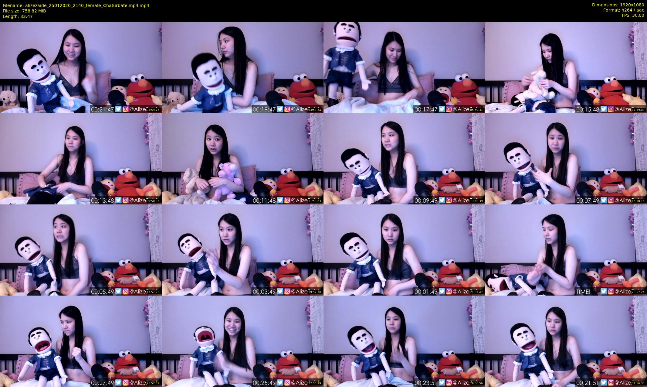 alizezaide — 34 minute Chaturbate female cam show recording, 1080p, Jan 25, 2020