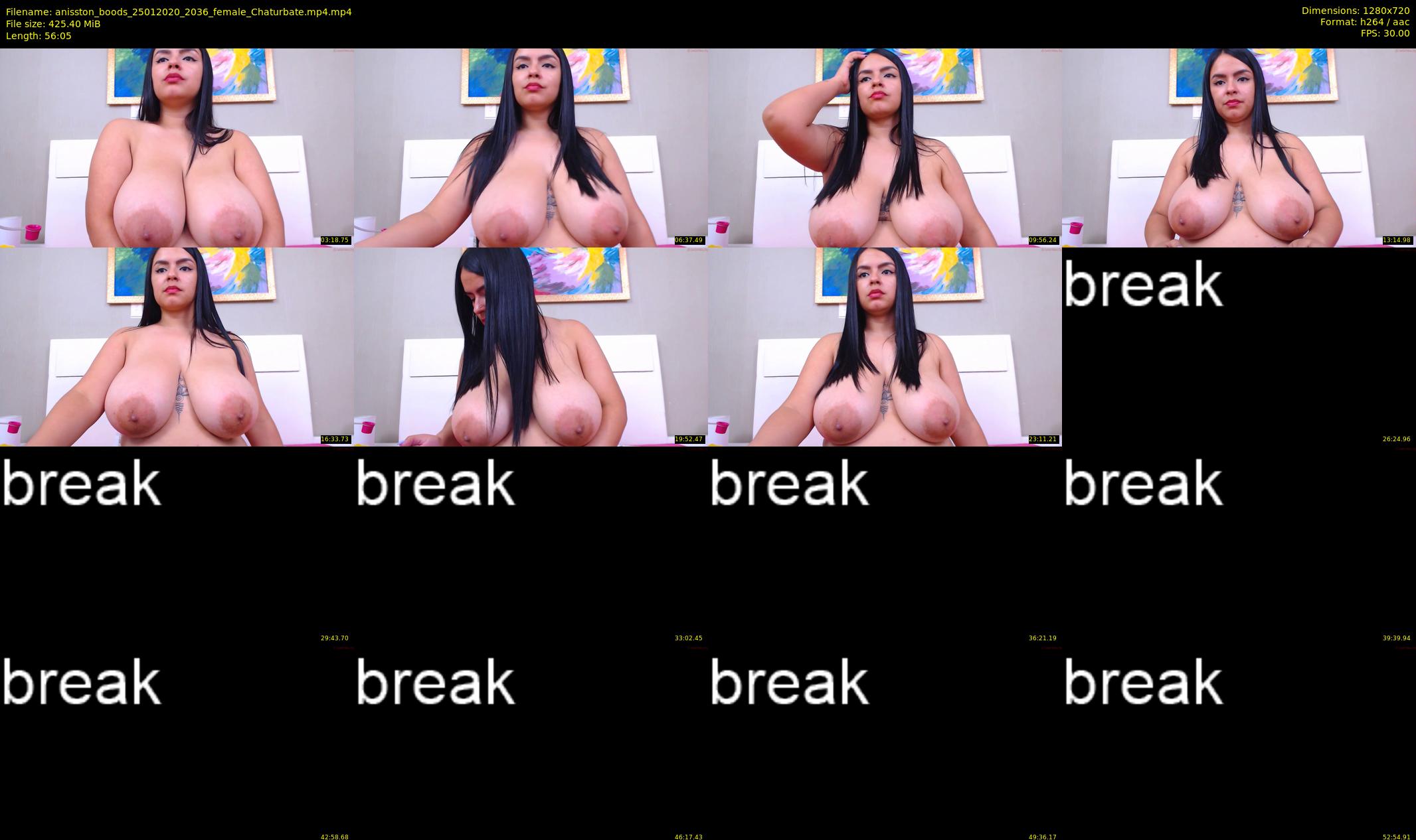 anisston_boods — 57 minute Chaturbate female cam show recording, 720p, Jan 25, 2020