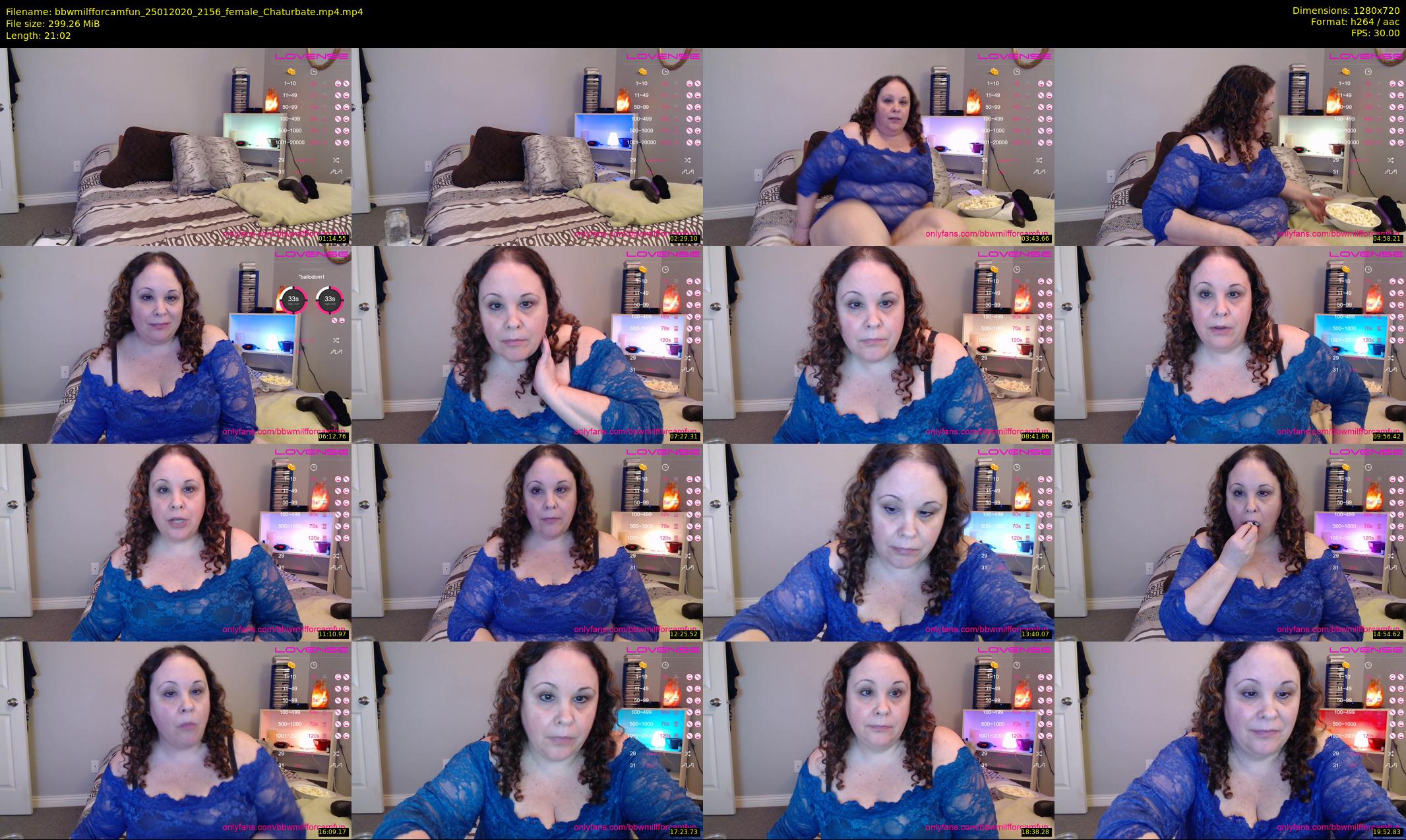 bbwmilfforcamfun — 22 minute Chaturbate female cam show recording, 720p, Jan 25, 2020