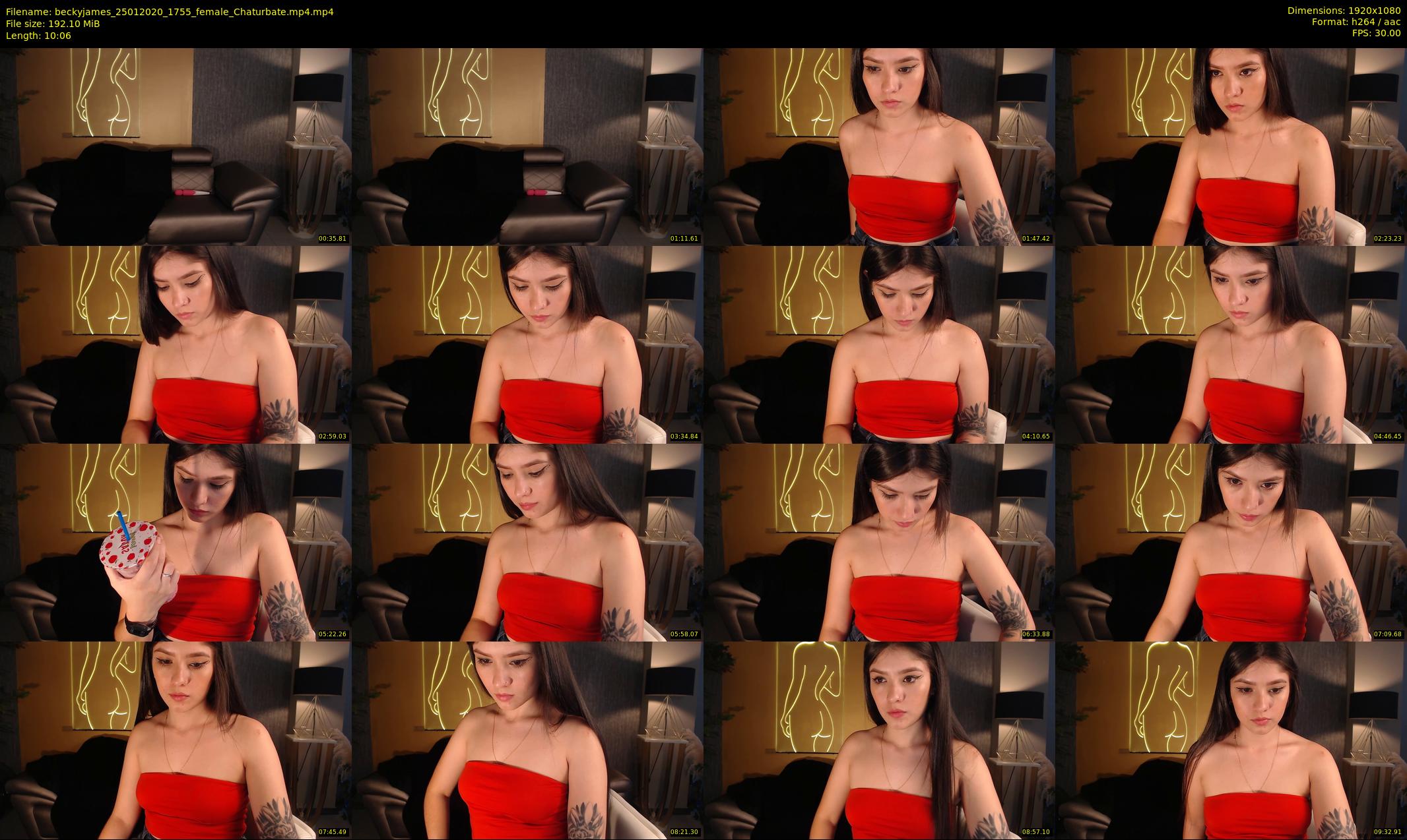 beckyjames — 11 minute Chaturbate female cam show recording, 1080p, Jan 25, 2020