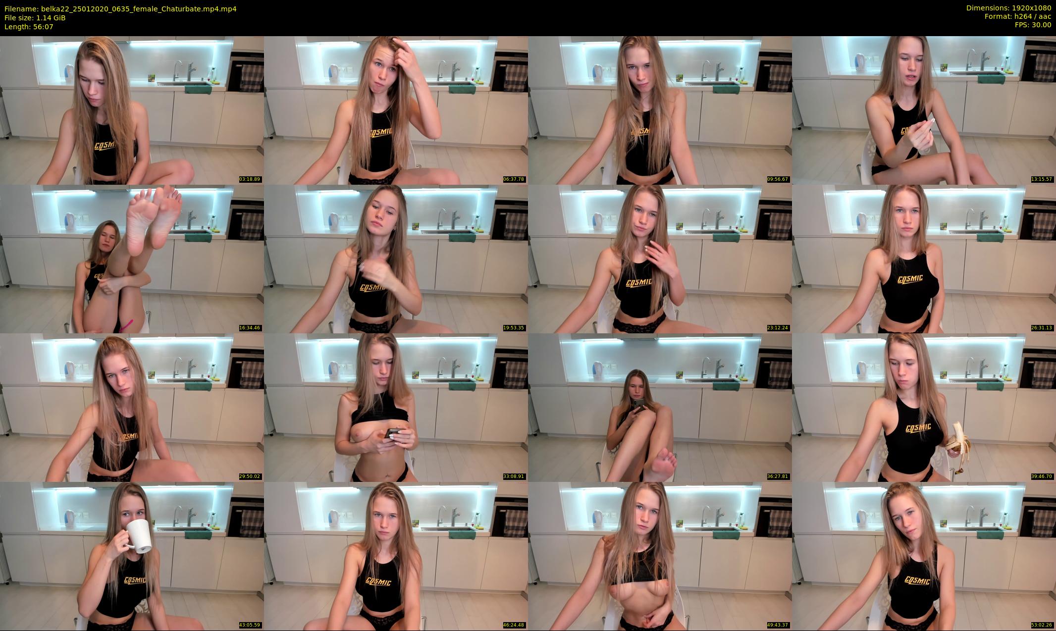 belka22 — 57 minute Chaturbate female cam show recording, 1080p, Jan 25, 2020