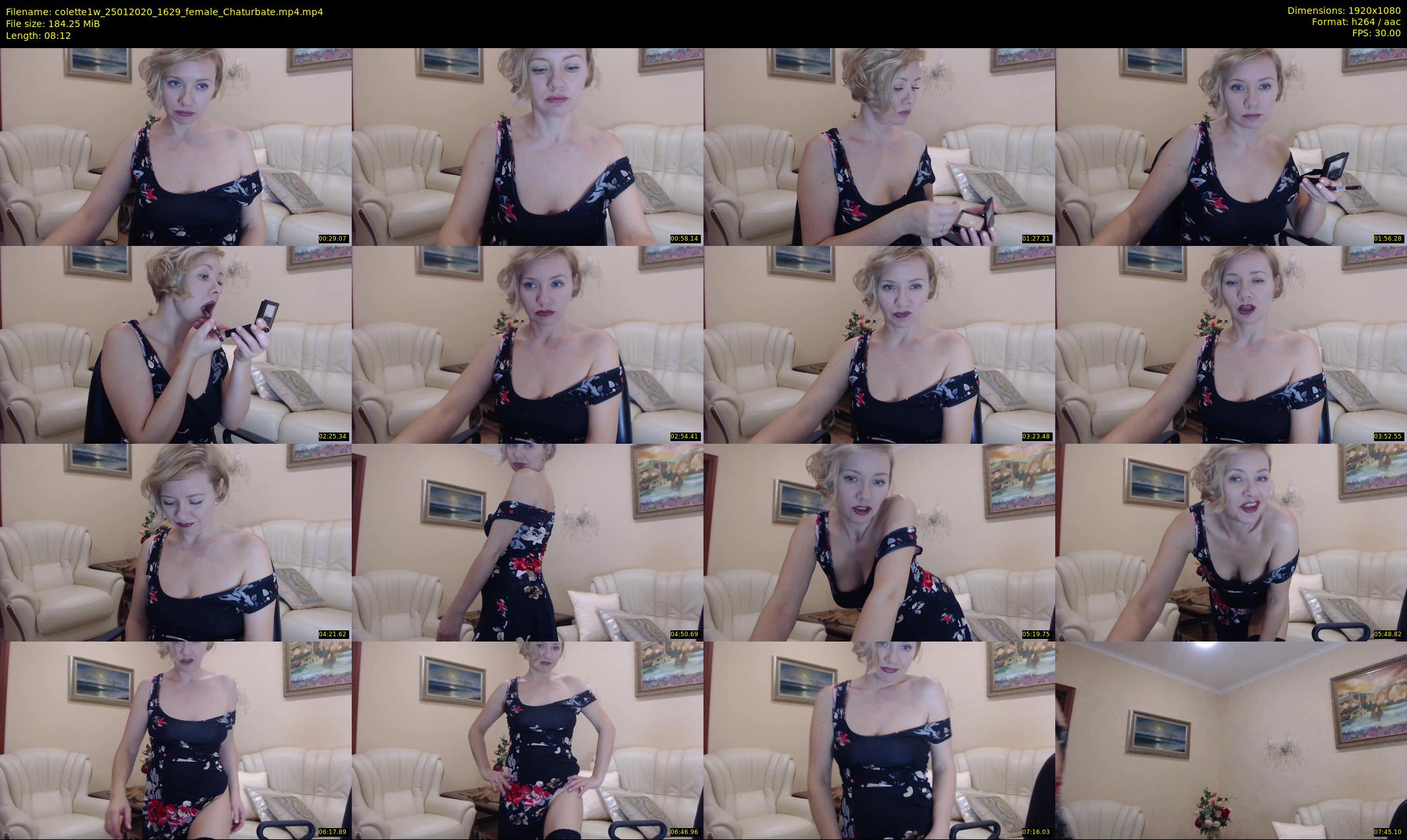 colette1w — 9 minute Chaturbate female cam show recording, 1080p, Jan 25, 2020