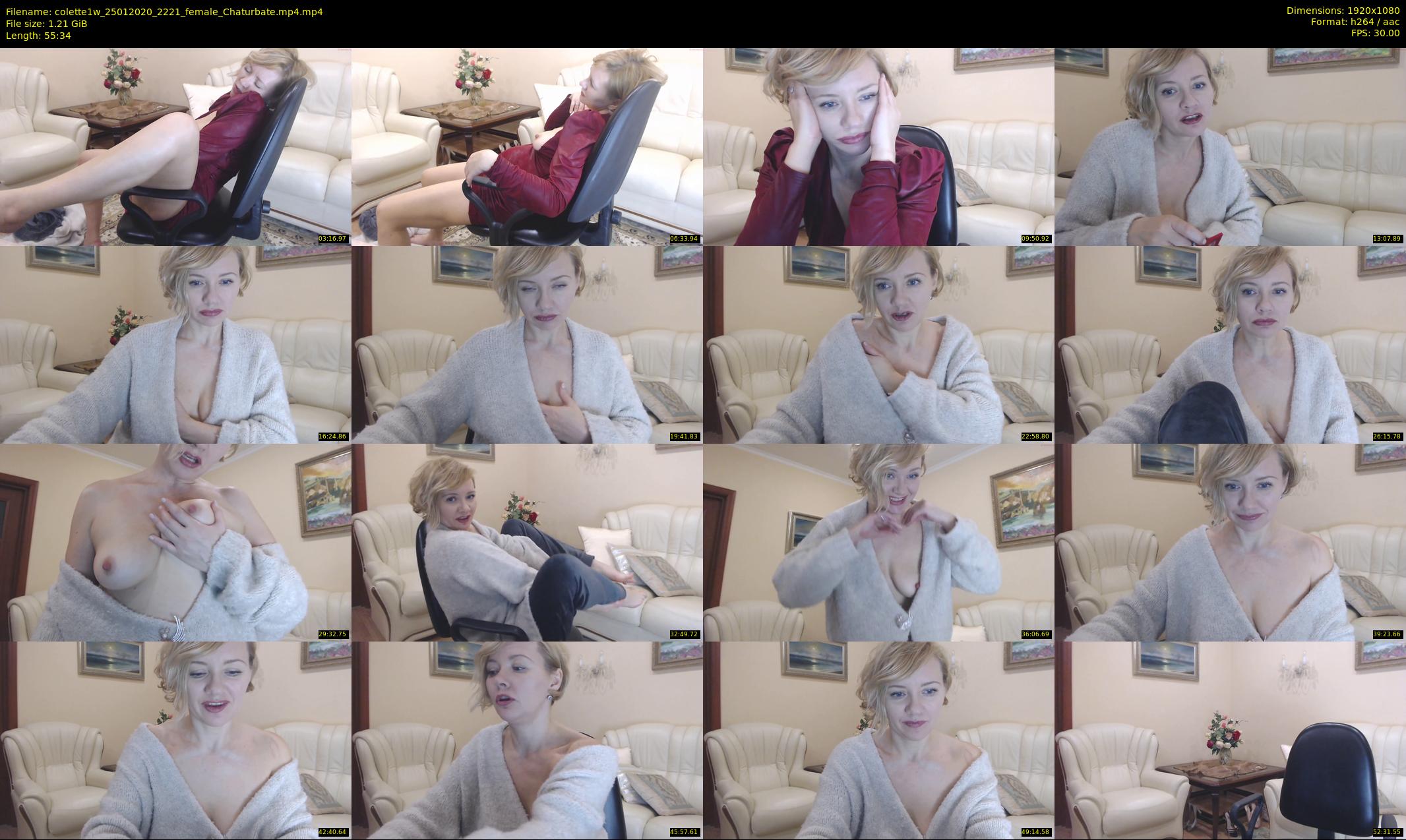 colette1w — 56 minute Chaturbate female cam show recording, 1080p, Jan 25, 2020