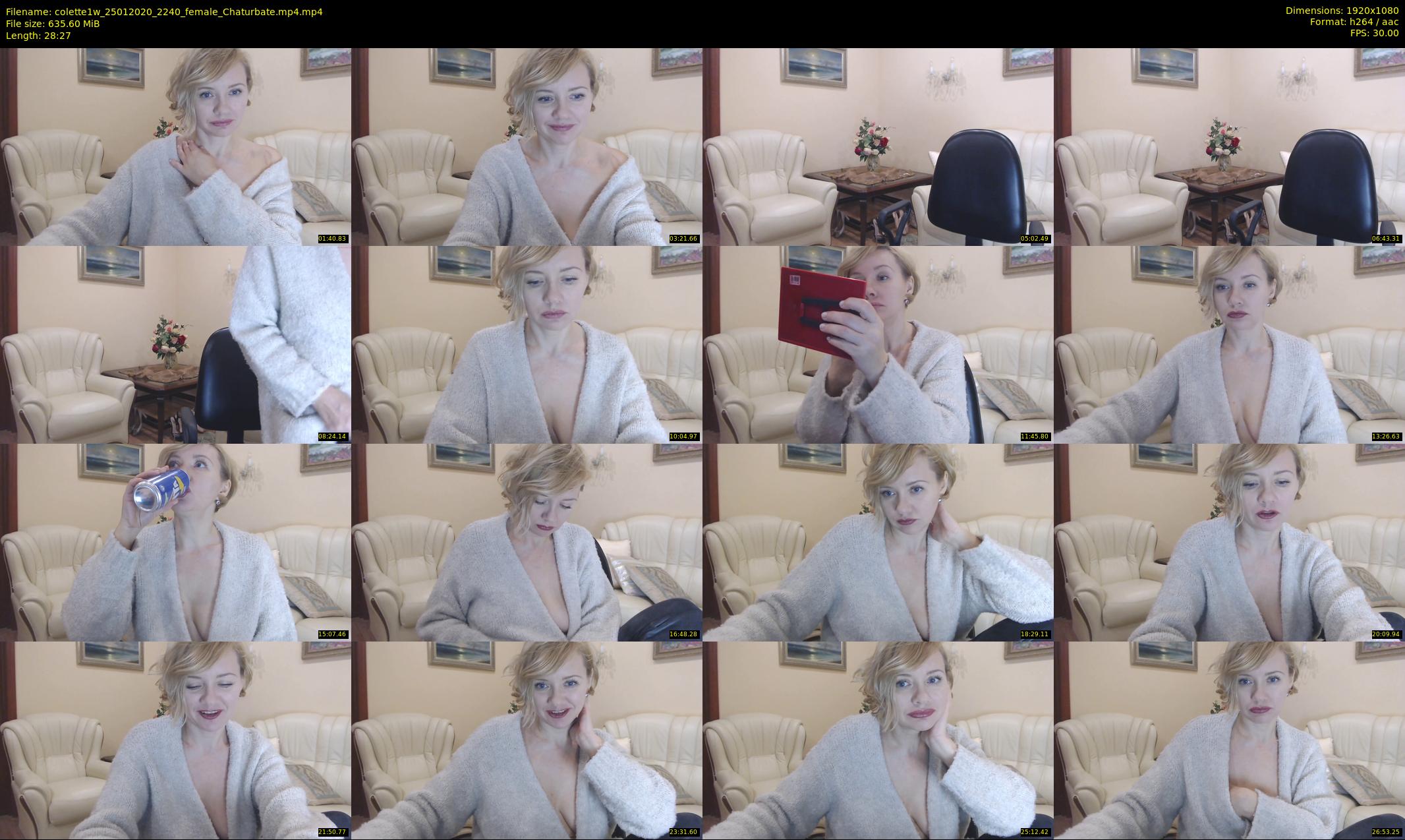 colette1w — 29 minute Chaturbate female cam show recording, 1080p, Jan 25, 2020