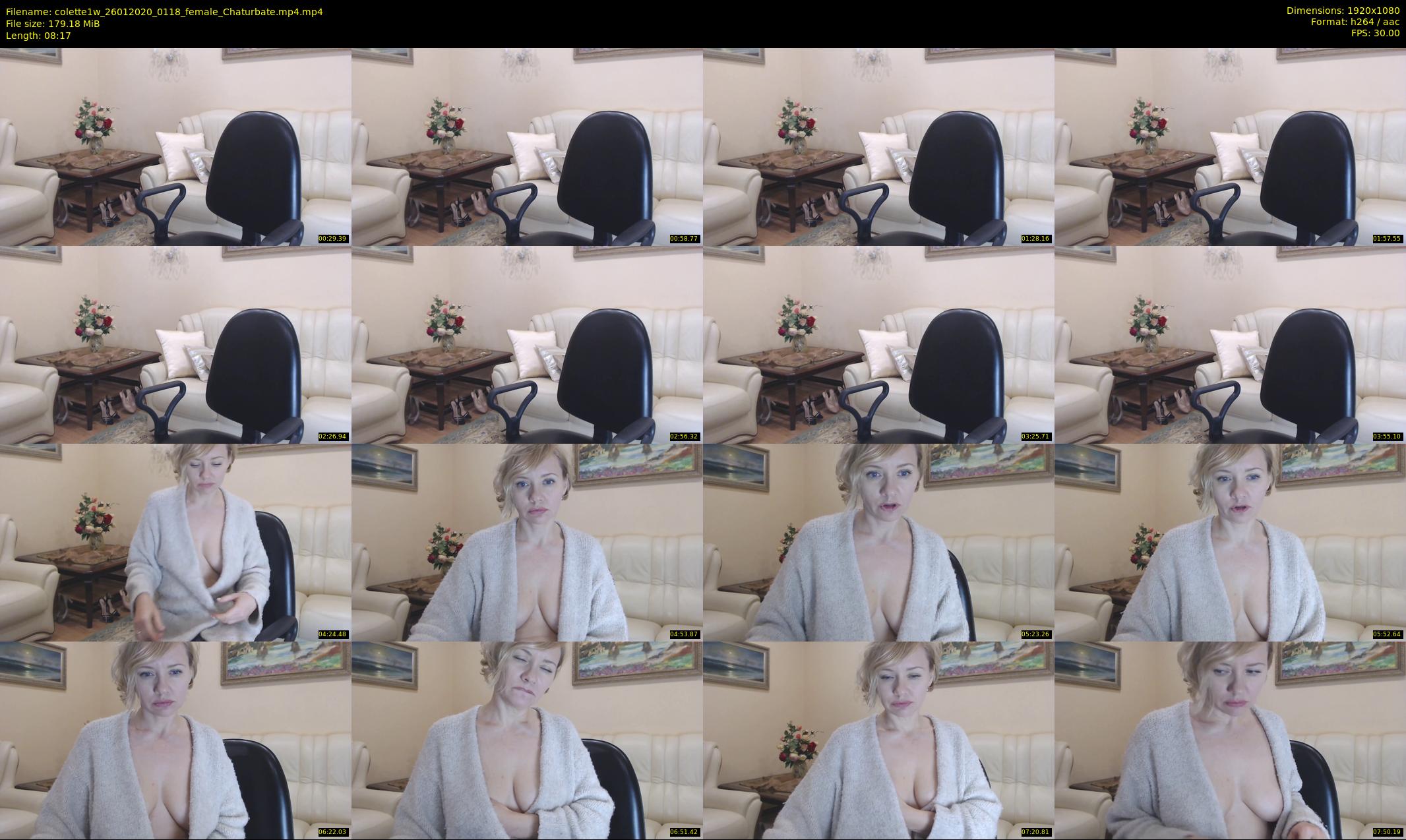 colette1w — 9 minute Chaturbate female cam show recording, 1080p, Jan 26, 2020