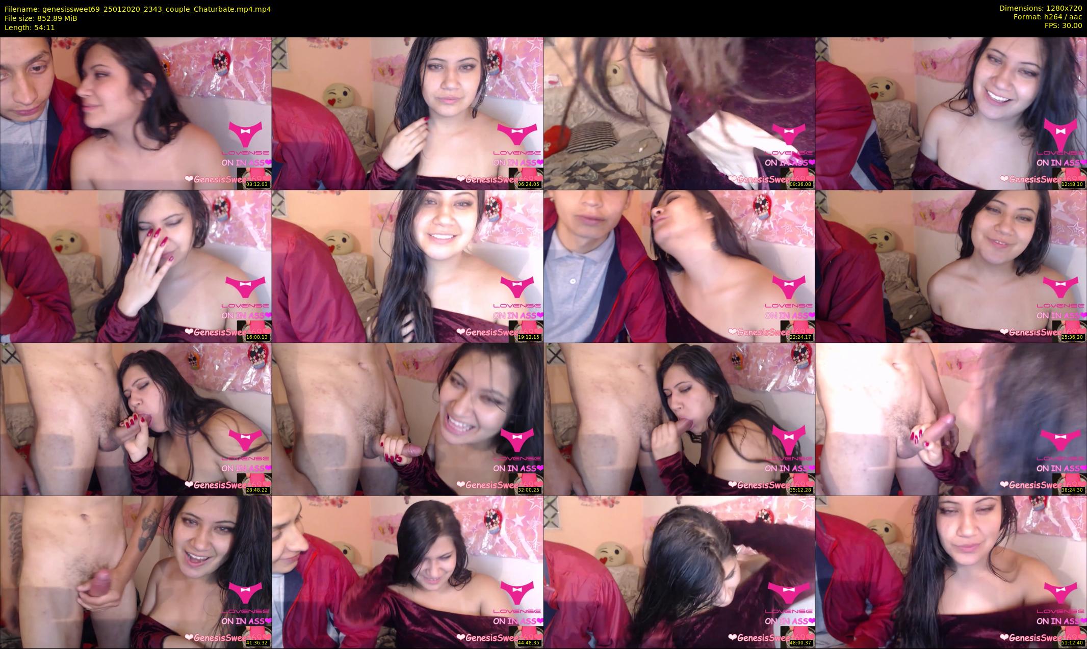 genesissweet69 — 55 minute Chaturbate couple cam show recording, 720p, Jan 25, 2020