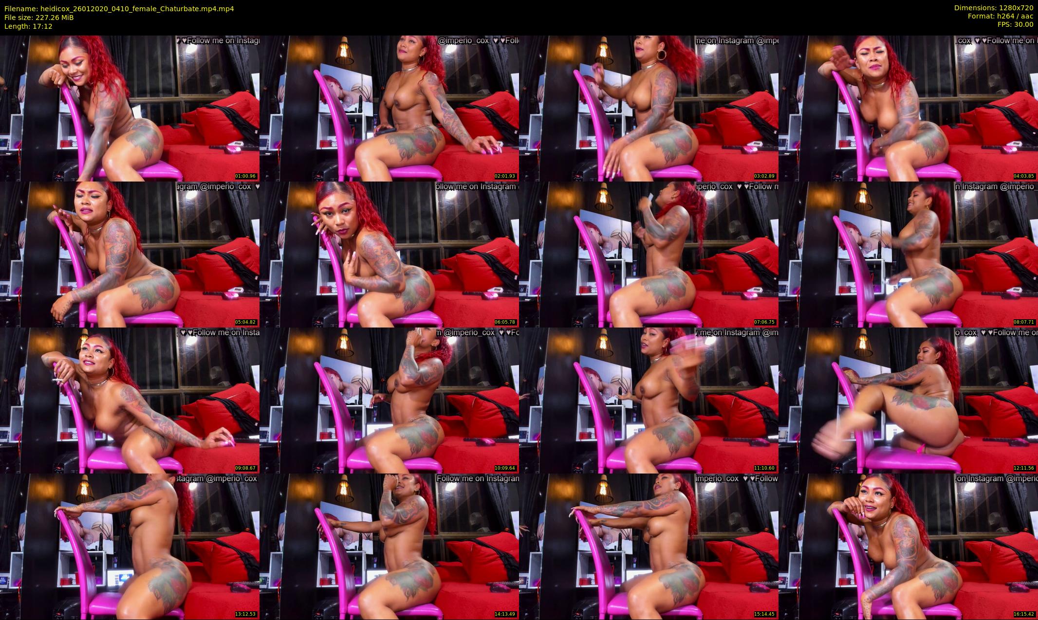 heidicox — 18 minute Chaturbate female cam show recording, 720p, Jan 26, 2020