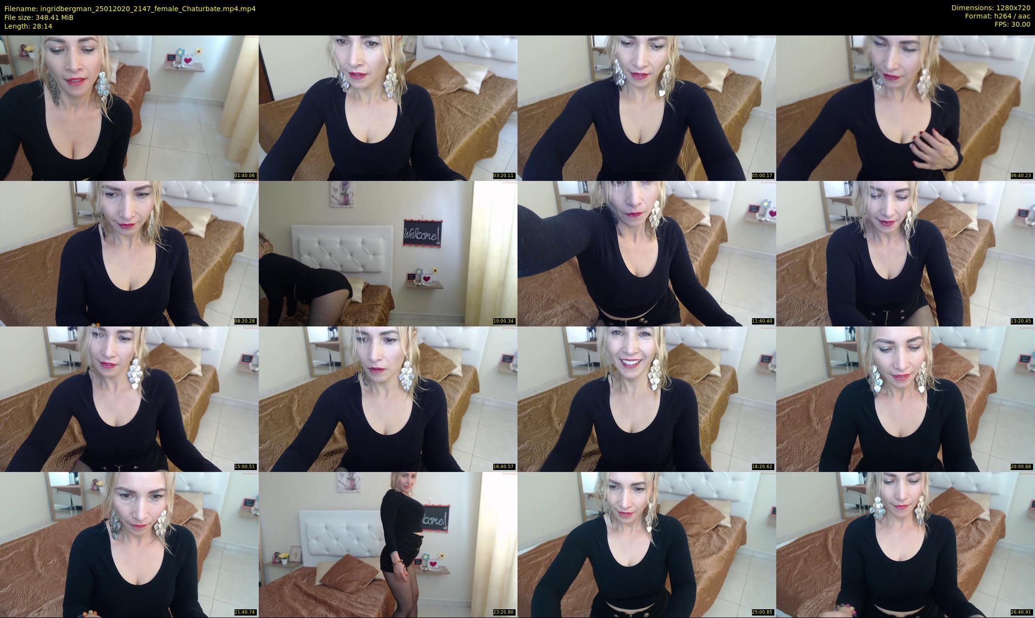 ingridbergman — 29 minute Chaturbate female cam show recording, 720p, Jan 25, 2020