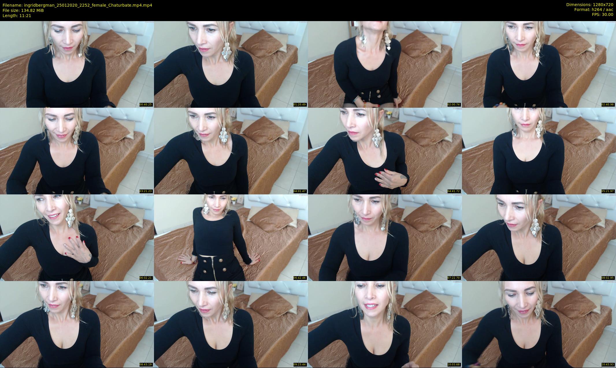 ingridbergman — 12 minute Chaturbate female cam show recording, 720p, Jan 25, 2020