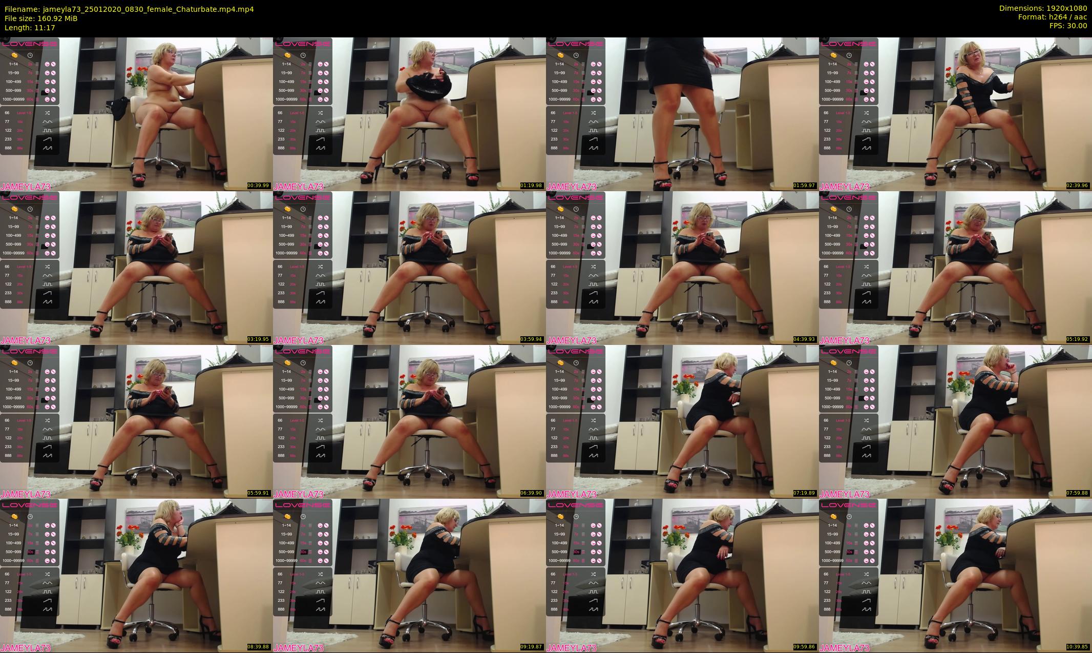 jameyla73 — 12 minute Chaturbate female cam show recording, 1080p, Jan 25, 2020