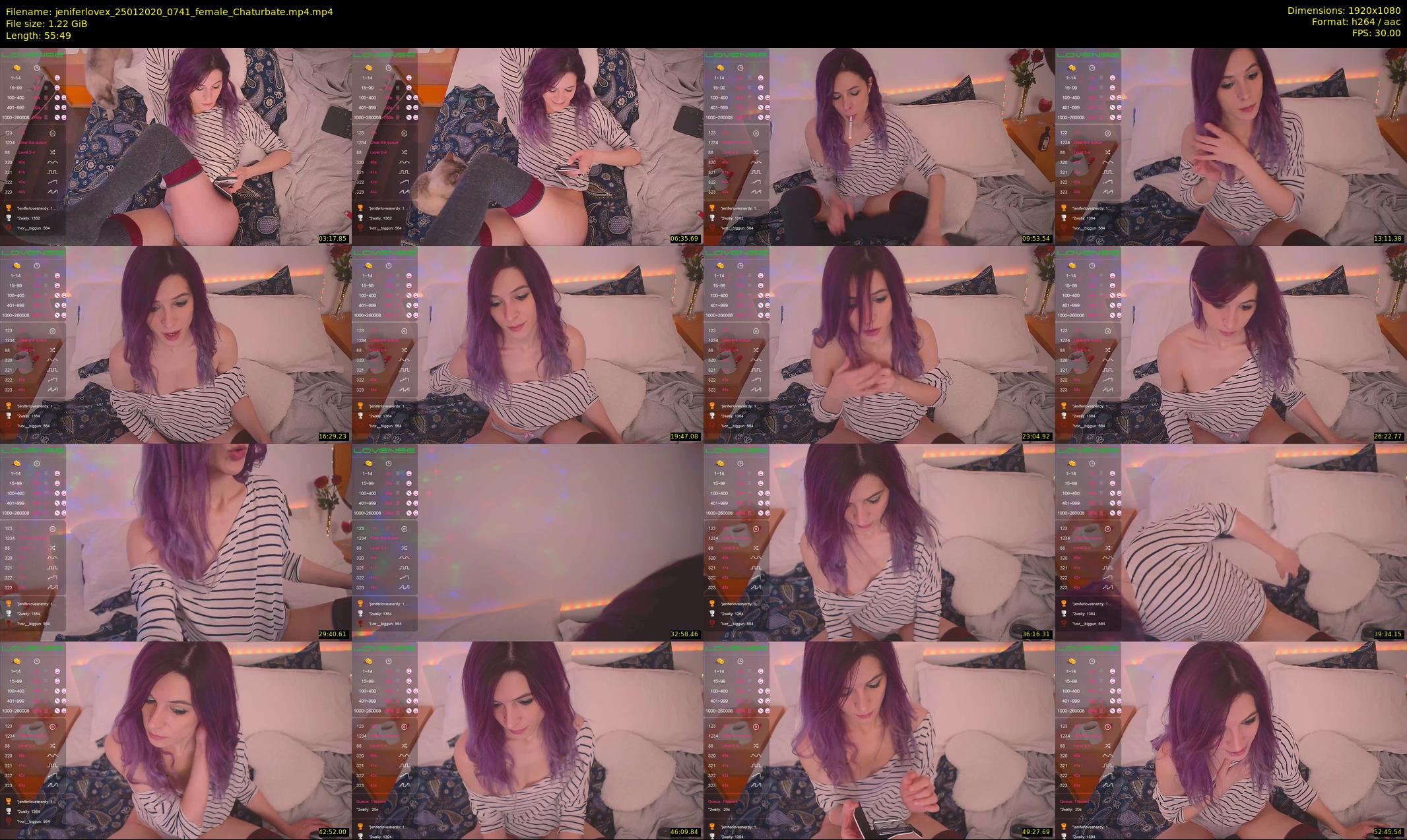 jeniferlovex — 56 minute Chaturbate female cam show recording, 1080p, Jan 25, 2020