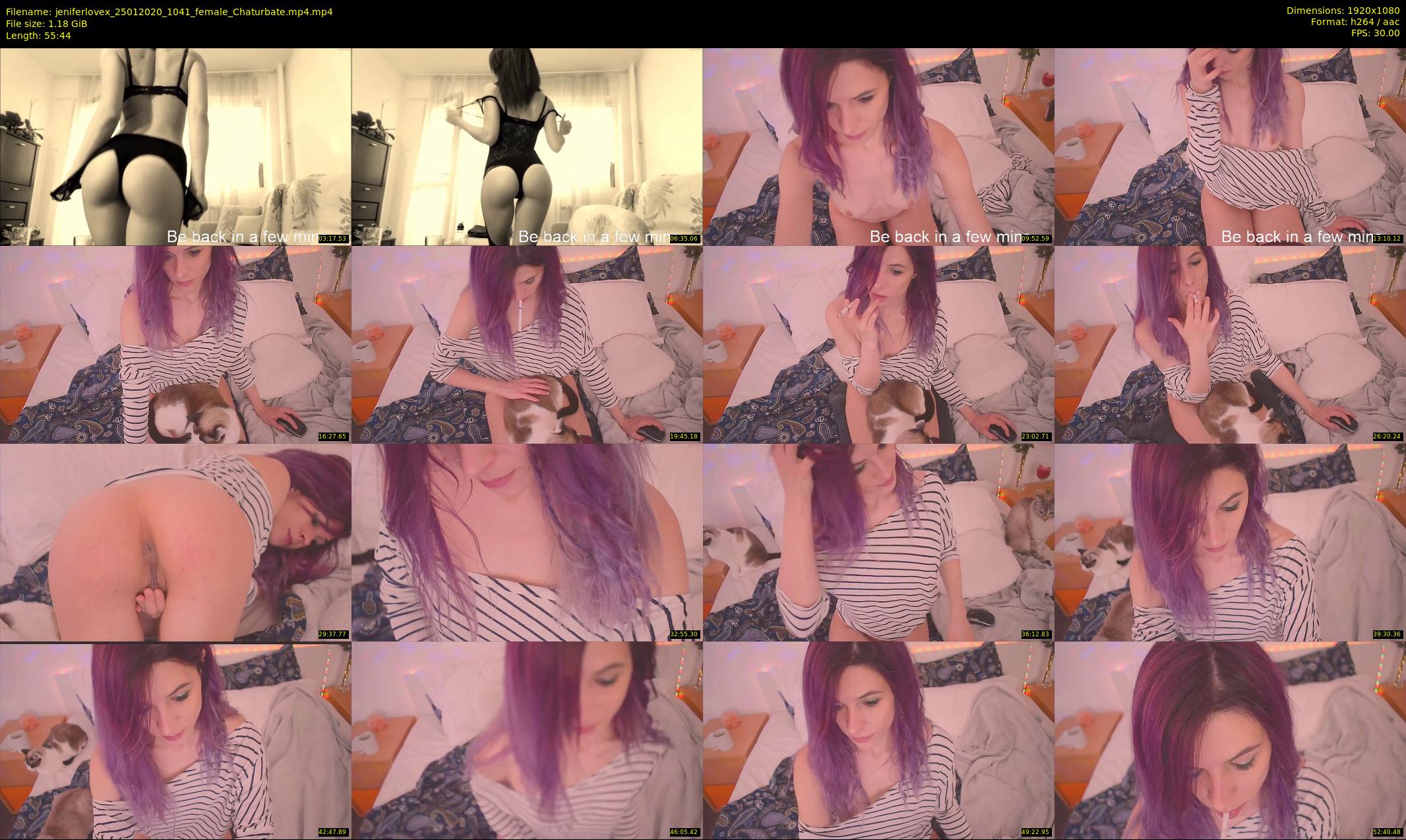 jeniferlovex — 56 minute Chaturbate female cam show recording, 1080p, Jan 25, 2020