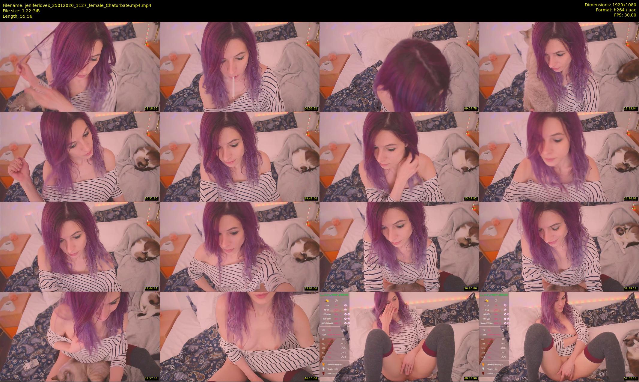 jeniferlovex — 56 minute Chaturbate female cam show recording, 1080p, Jan 25, 2020