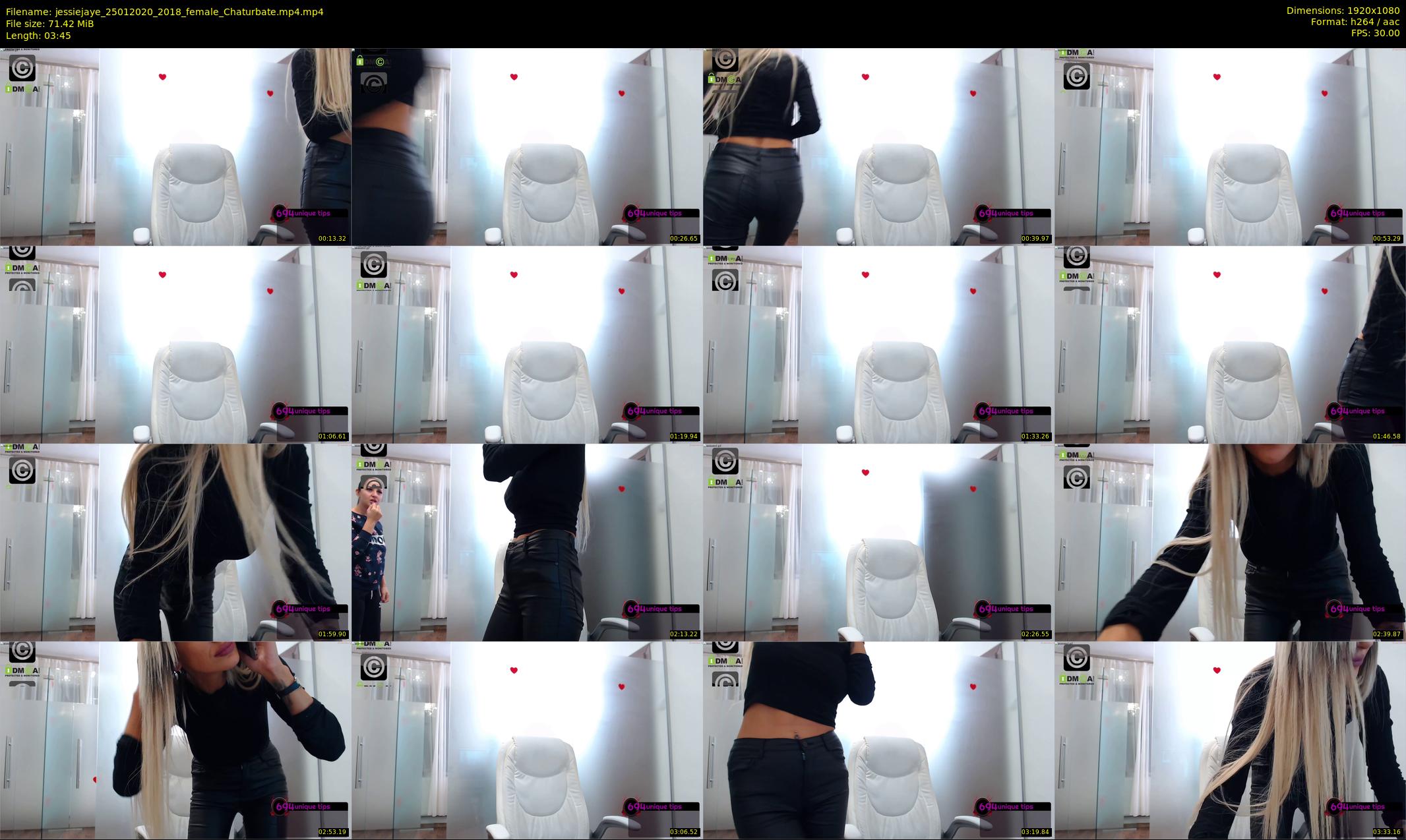 jessiejaye — 4 minute Chaturbate female cam show recording, 1080p, Jan 25, 2020