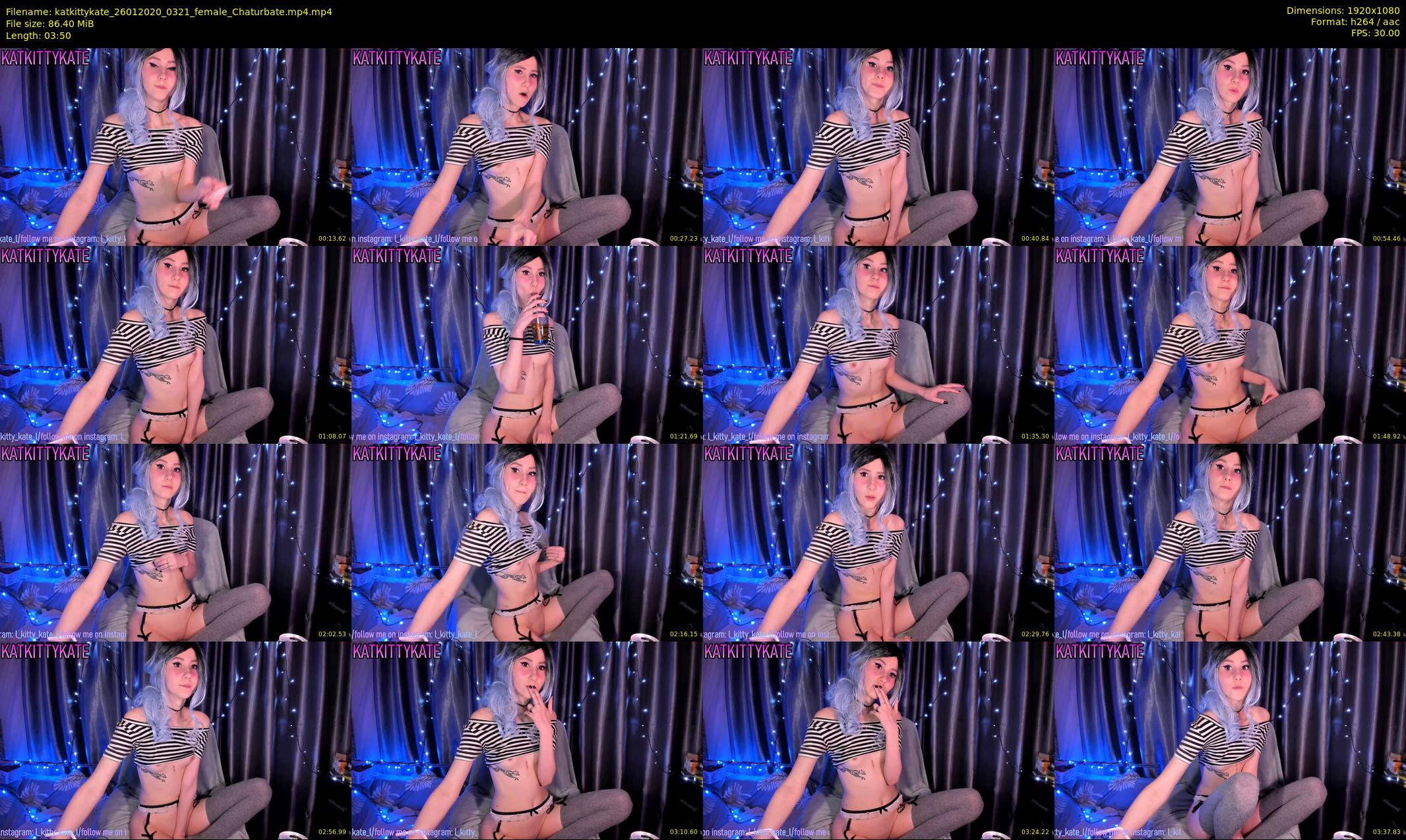 katkittykate — 4 minute Chaturbate female cam show recording, 1080p, Jan 26, 2020
