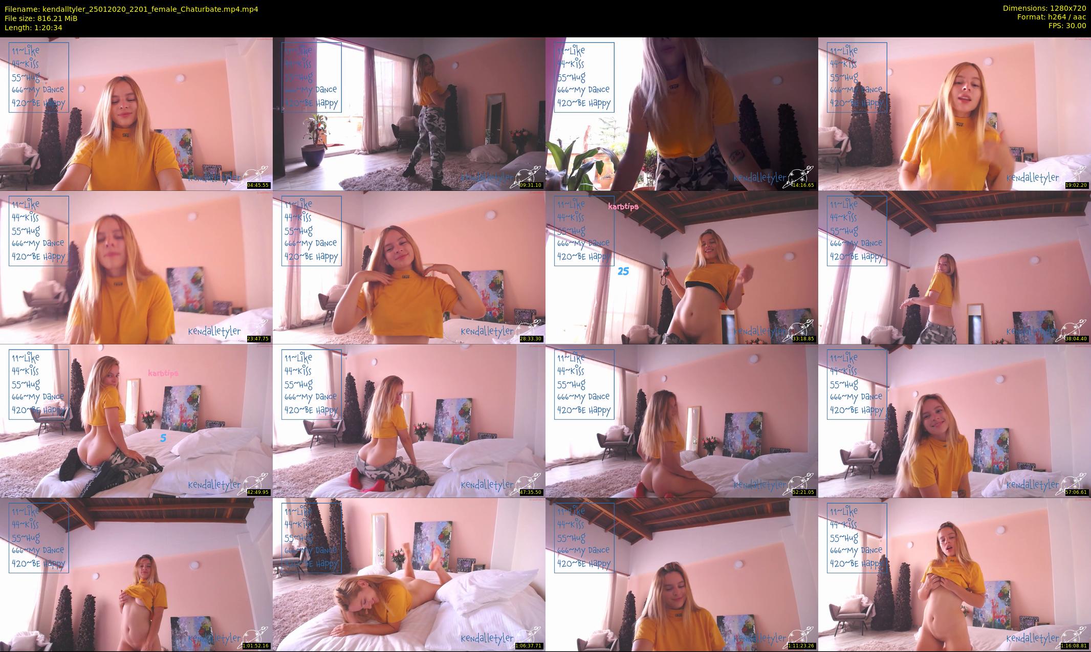 kendalltyler — 81 minute Chaturbate female cam show recording, 720p, Jan 25, 2020