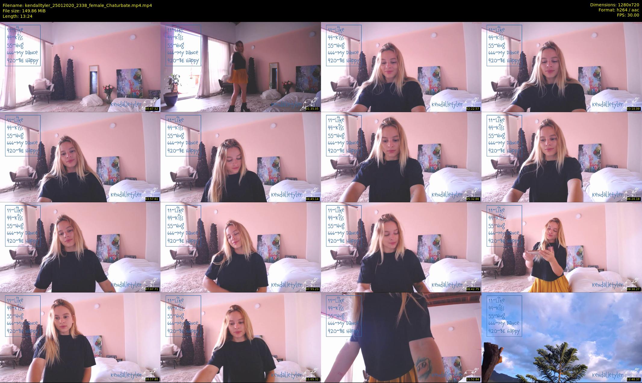 kendalltyler — 14 minute Chaturbate female cam show recording, 720p, Jan 25, 2020
