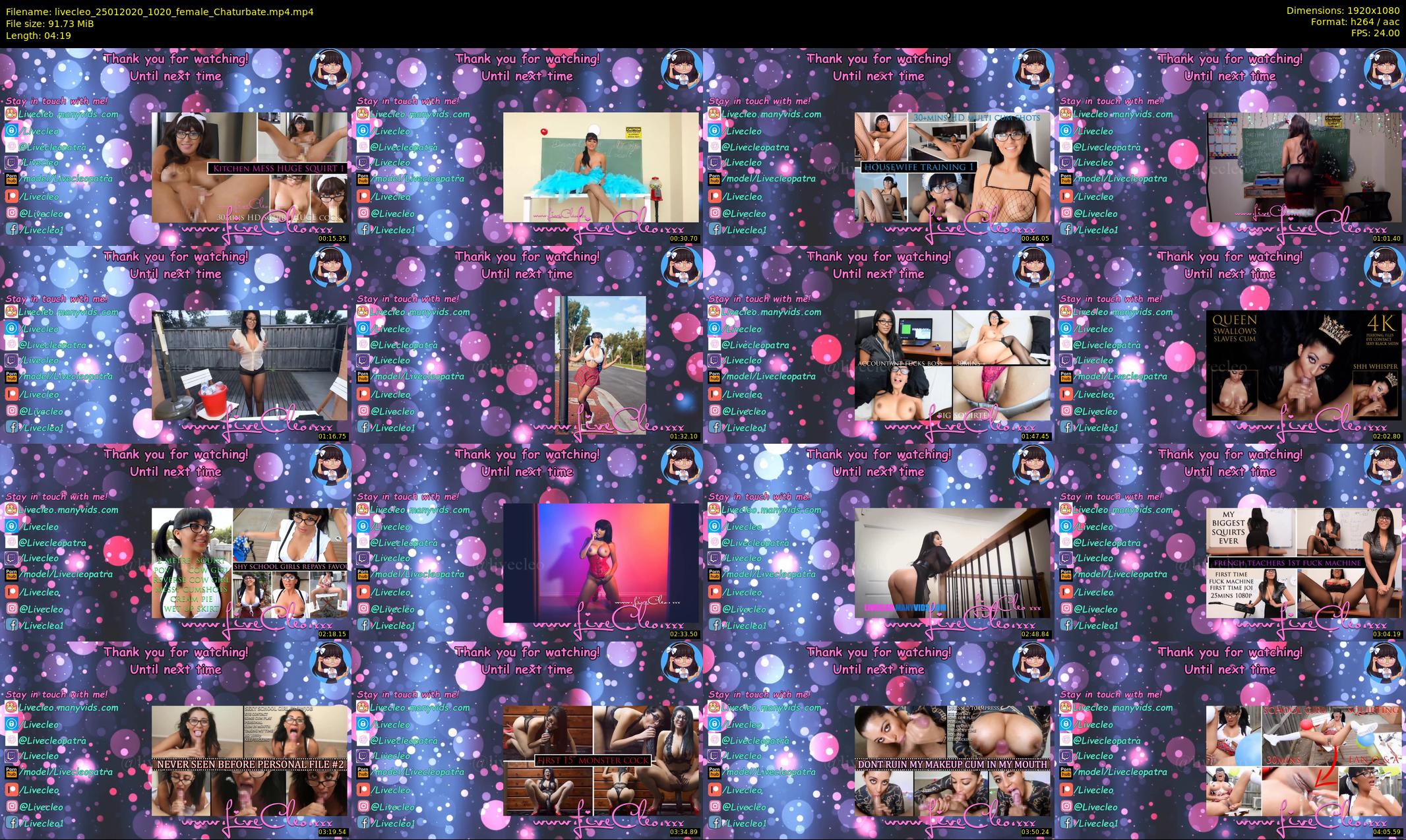 livecleo — 5 minute Chaturbate female cam show recording, 1080p, Jan 25, 2020