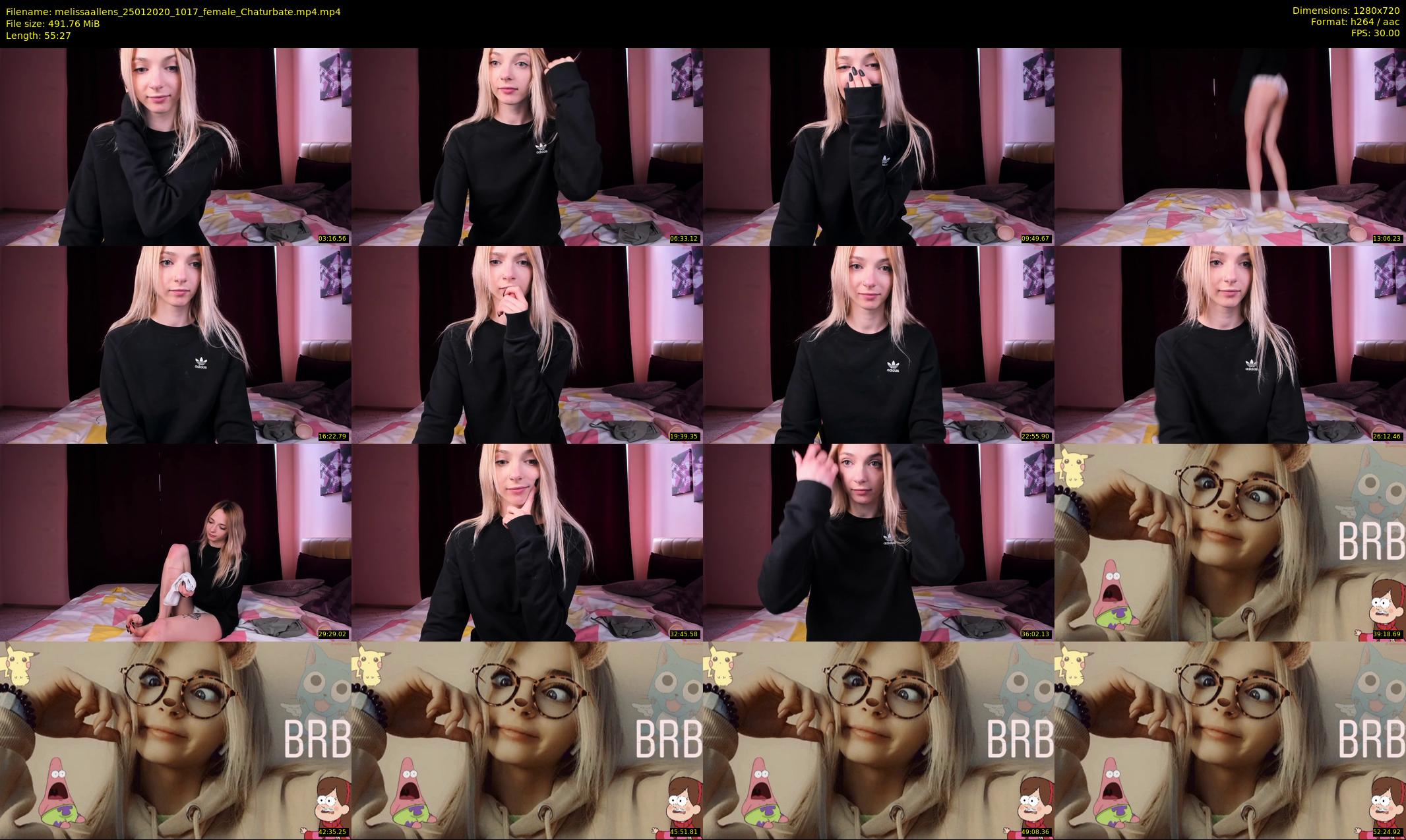 melissaallens — 56 minute Chaturbate female cam show recording, 720p, Jan 25, 2020