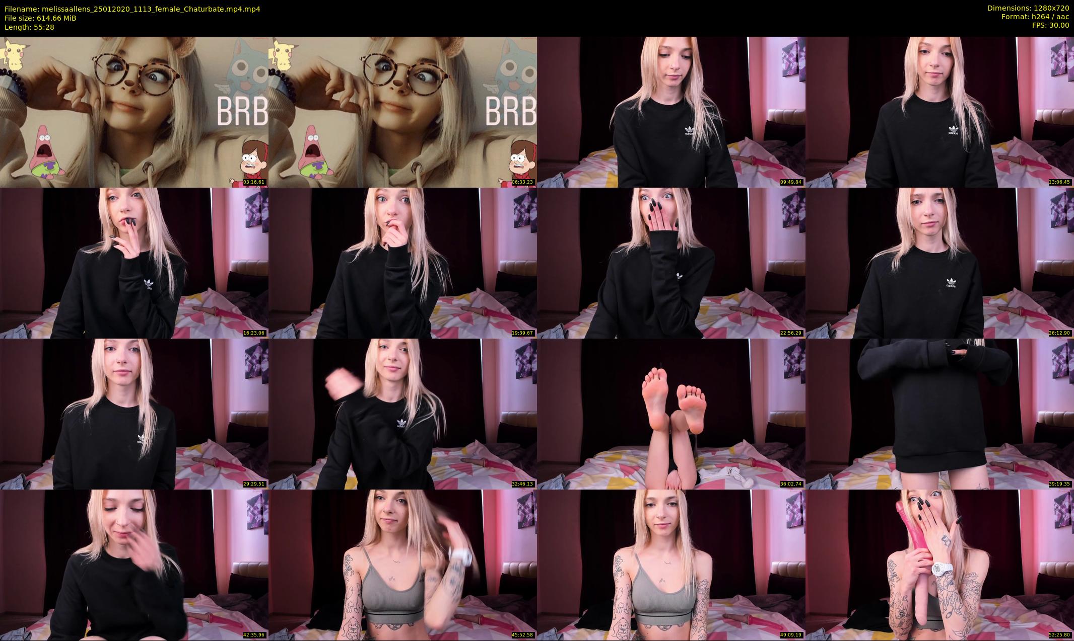 melissaallens — 56 minute Chaturbate female cam show recording, 720p, Jan 25, 2020
