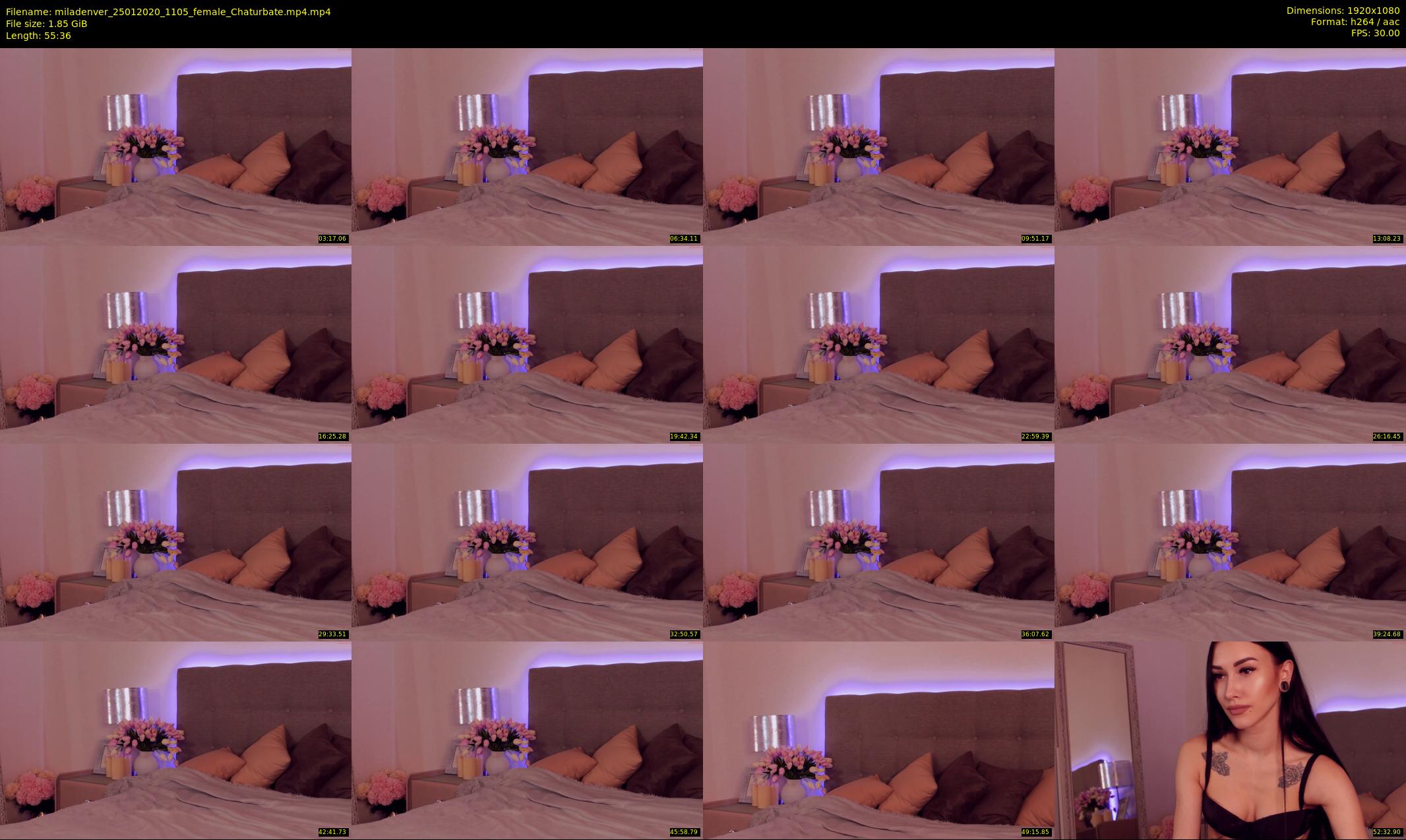 miladenver — 56 minute Chaturbate female cam show recording, 1080p, Jan 25, 2020