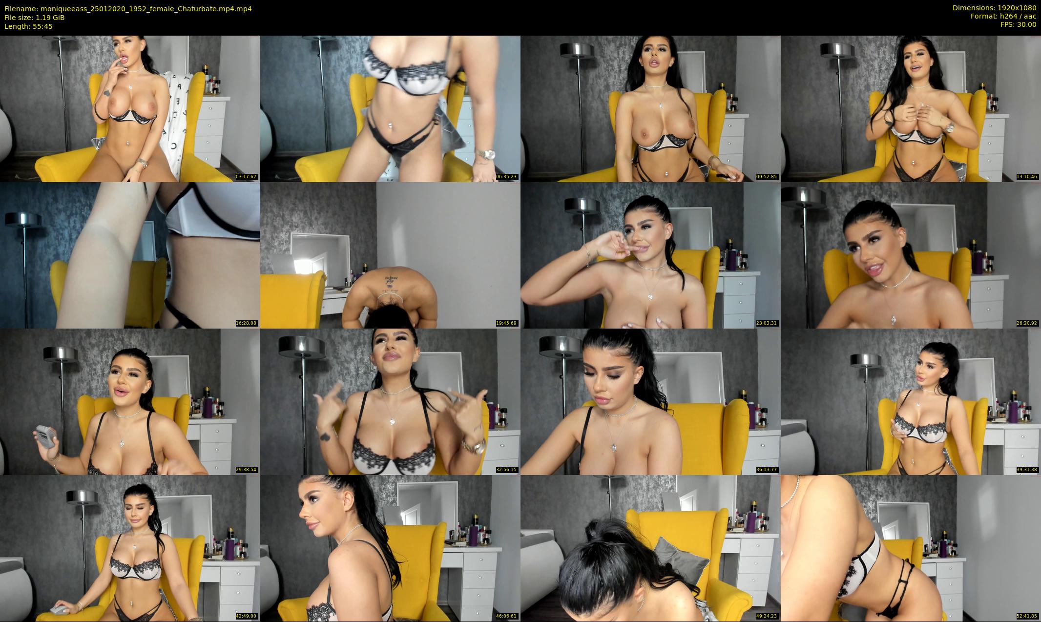 moniqueeass — 56 minute Chaturbate female cam show recording, 1080p, Jan 25, 2020
