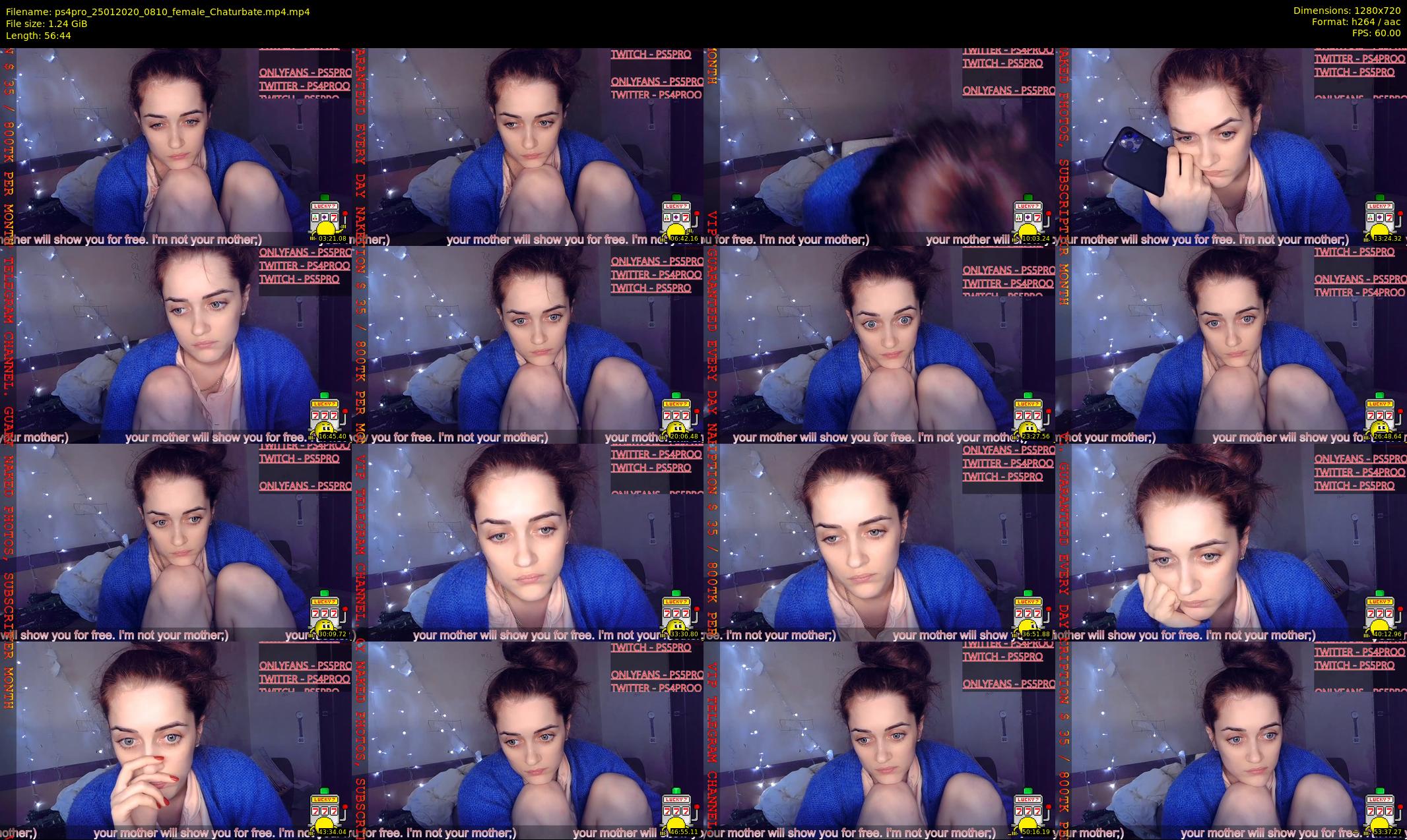 ps4pro — 57 minute Chaturbate female cam show recording, 720p, Jan 25, 2020
