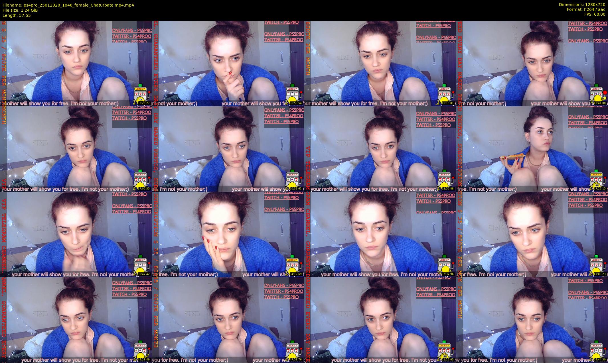 ps4pro — 58 minute Chaturbate female cam show recording, 720p, Jan 25, 2020